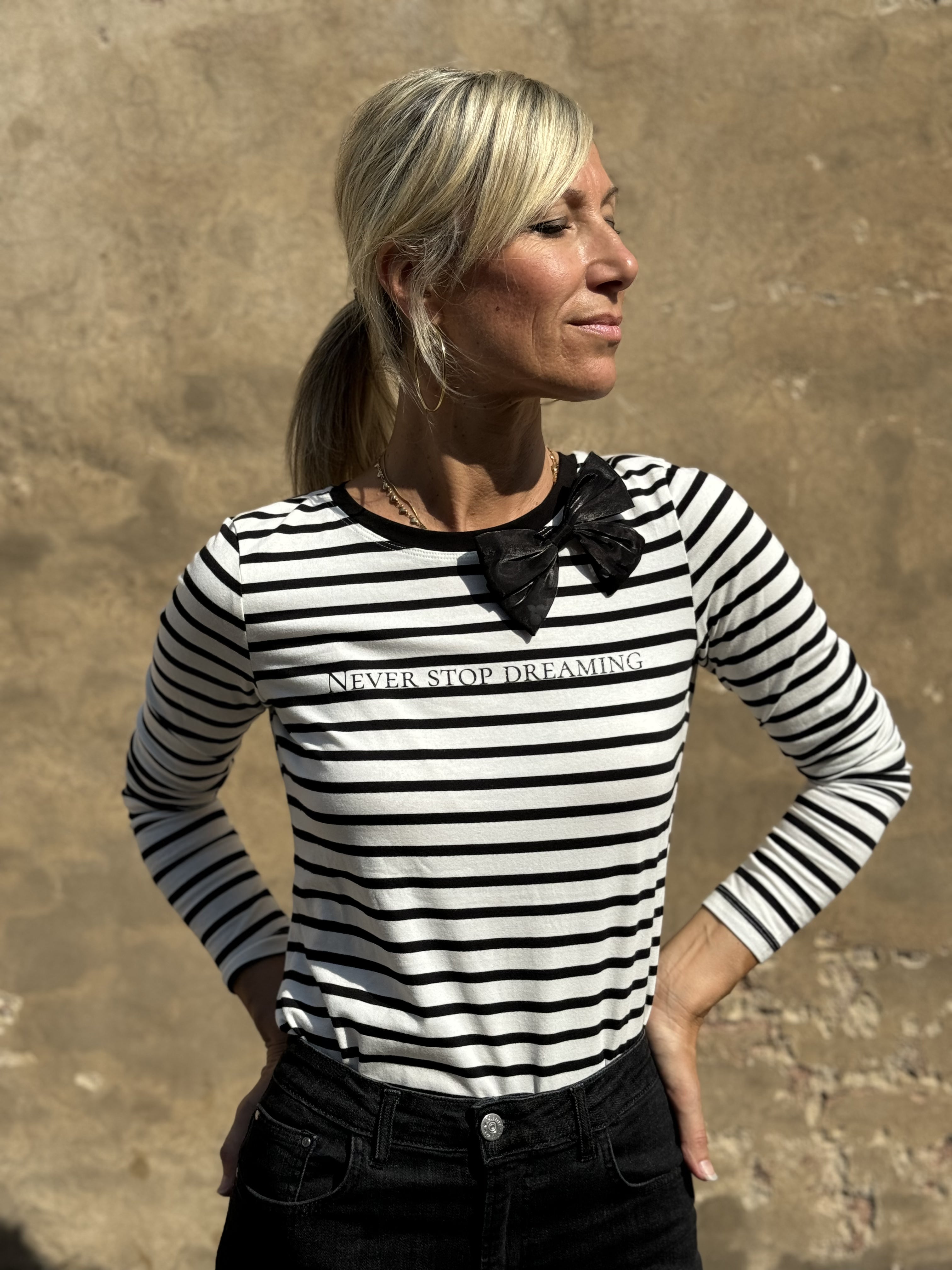Maglia Righe Fiocco