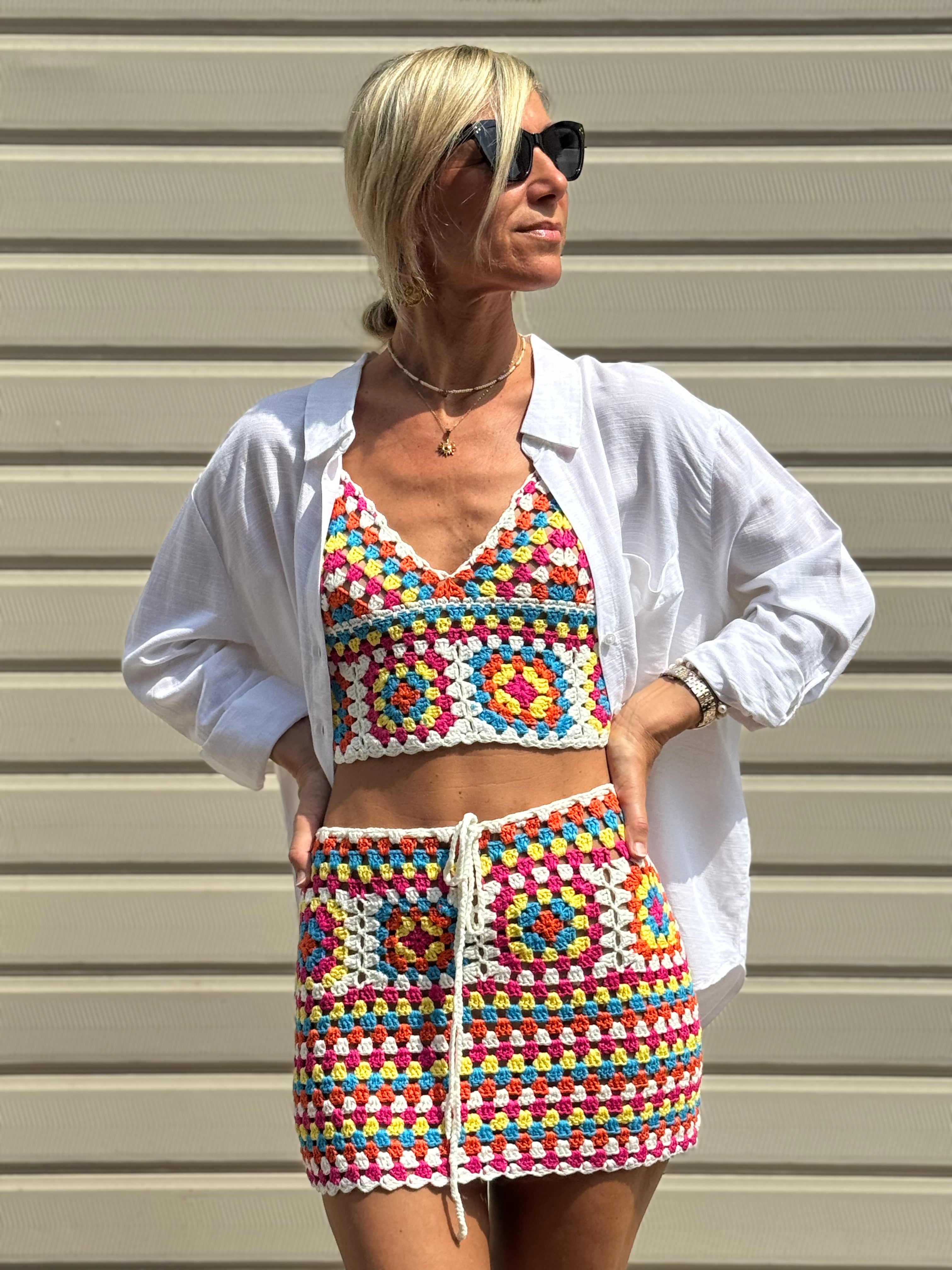 Coordinato Crochet Multicolor