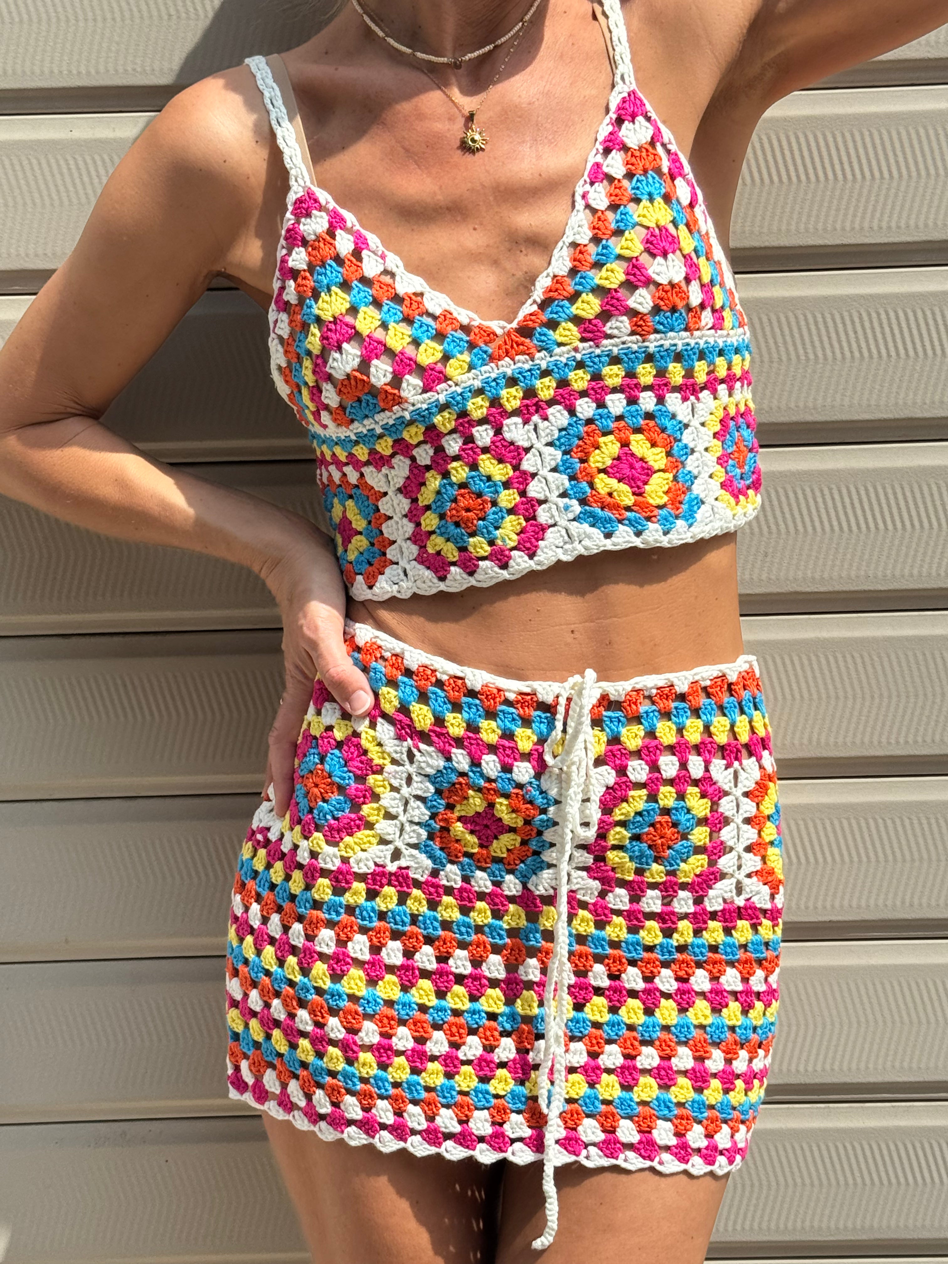 Coordinato Crochet Multicolor