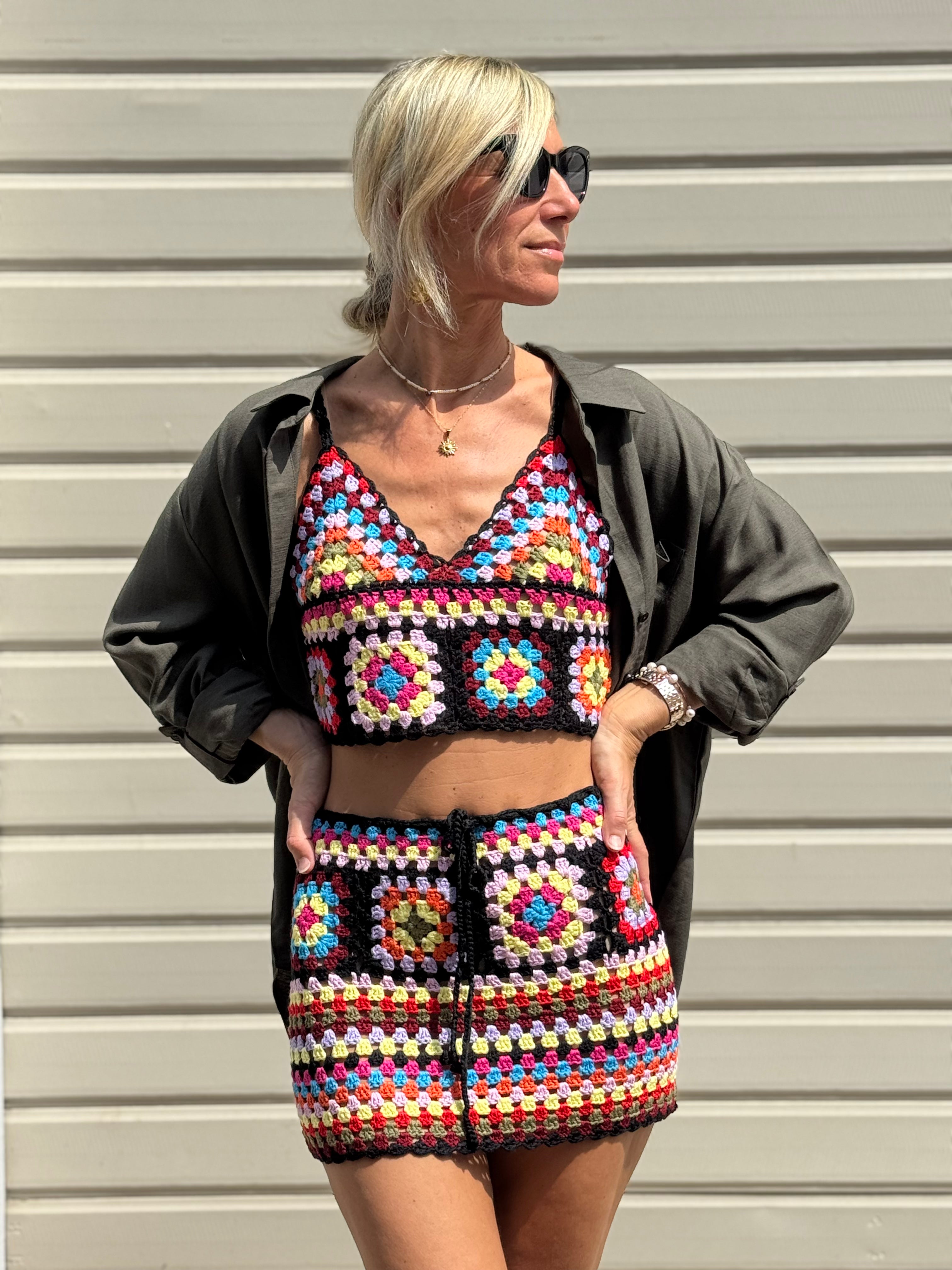 Coordinato Crochet Multicolor
