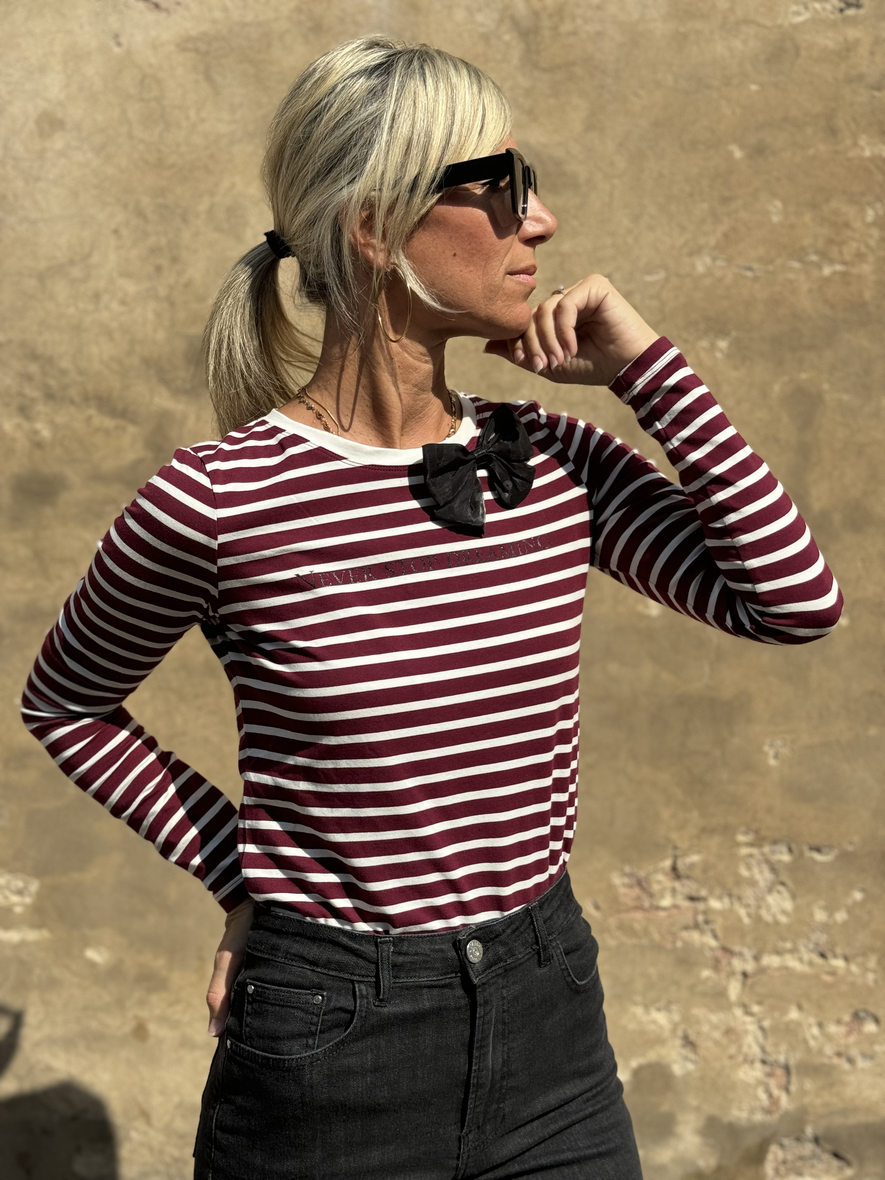 Maglia Righe Fiocco
