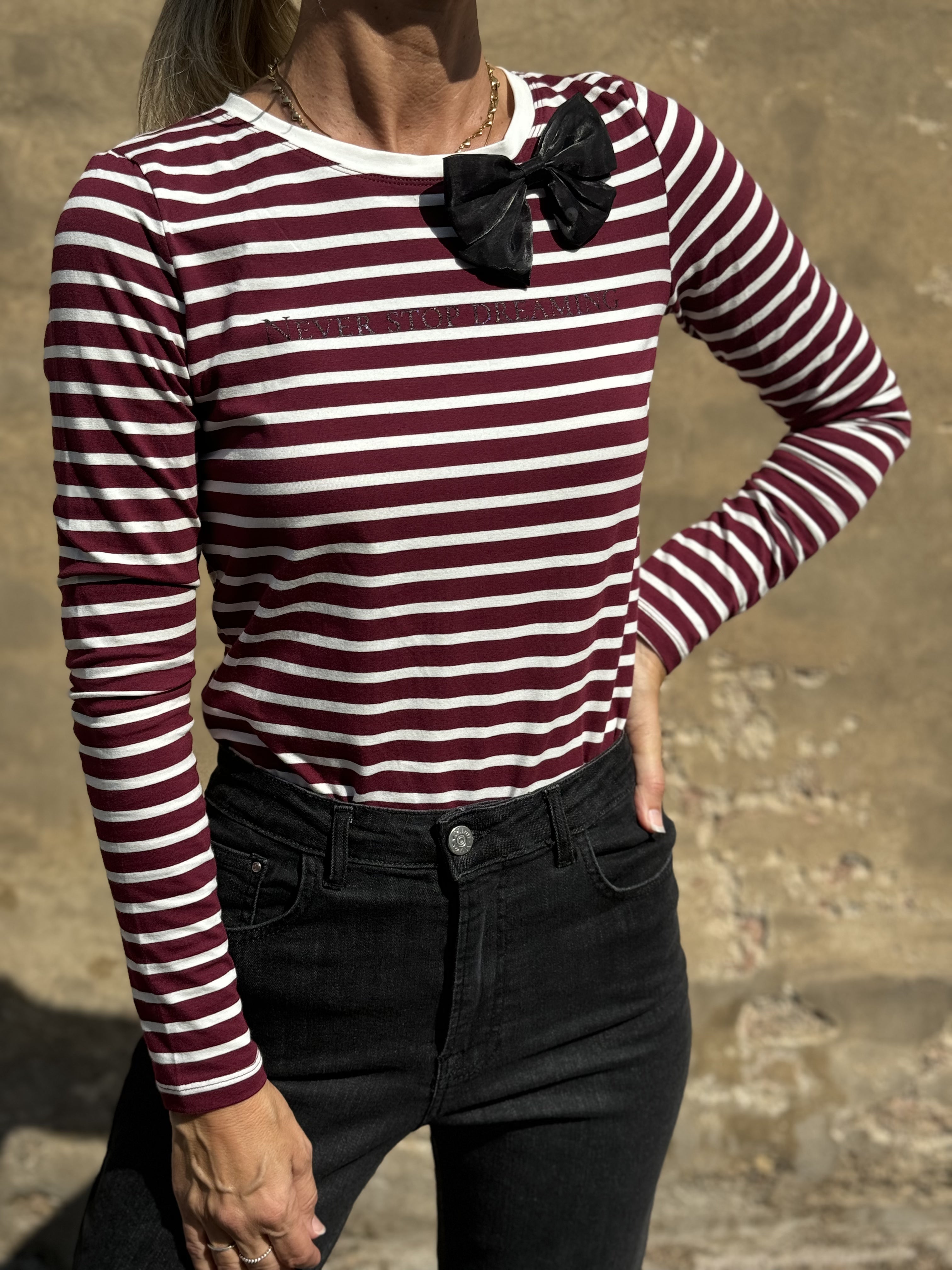 Maglia Righe Fiocco