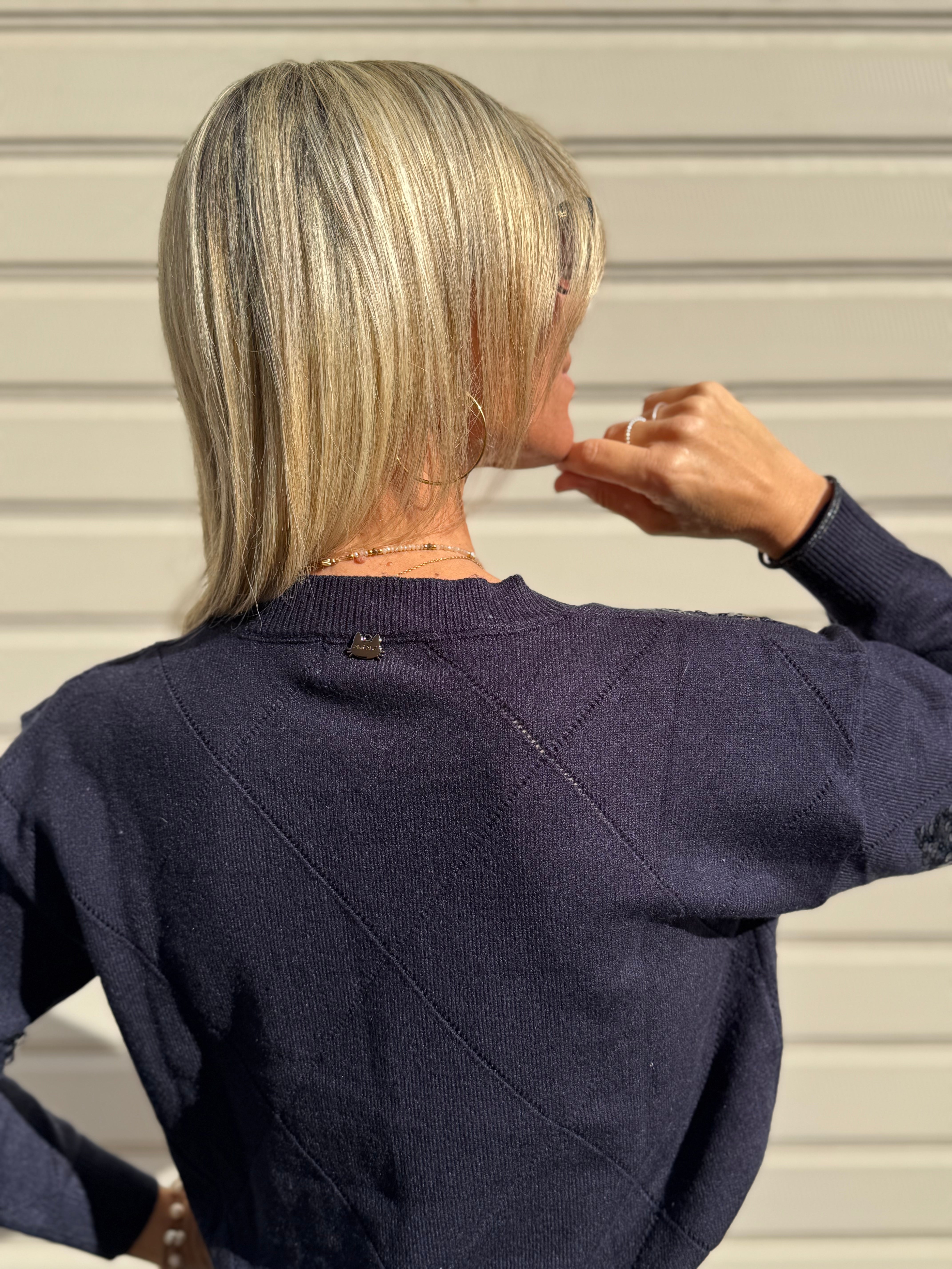 Maglia rombi paillettes mimì