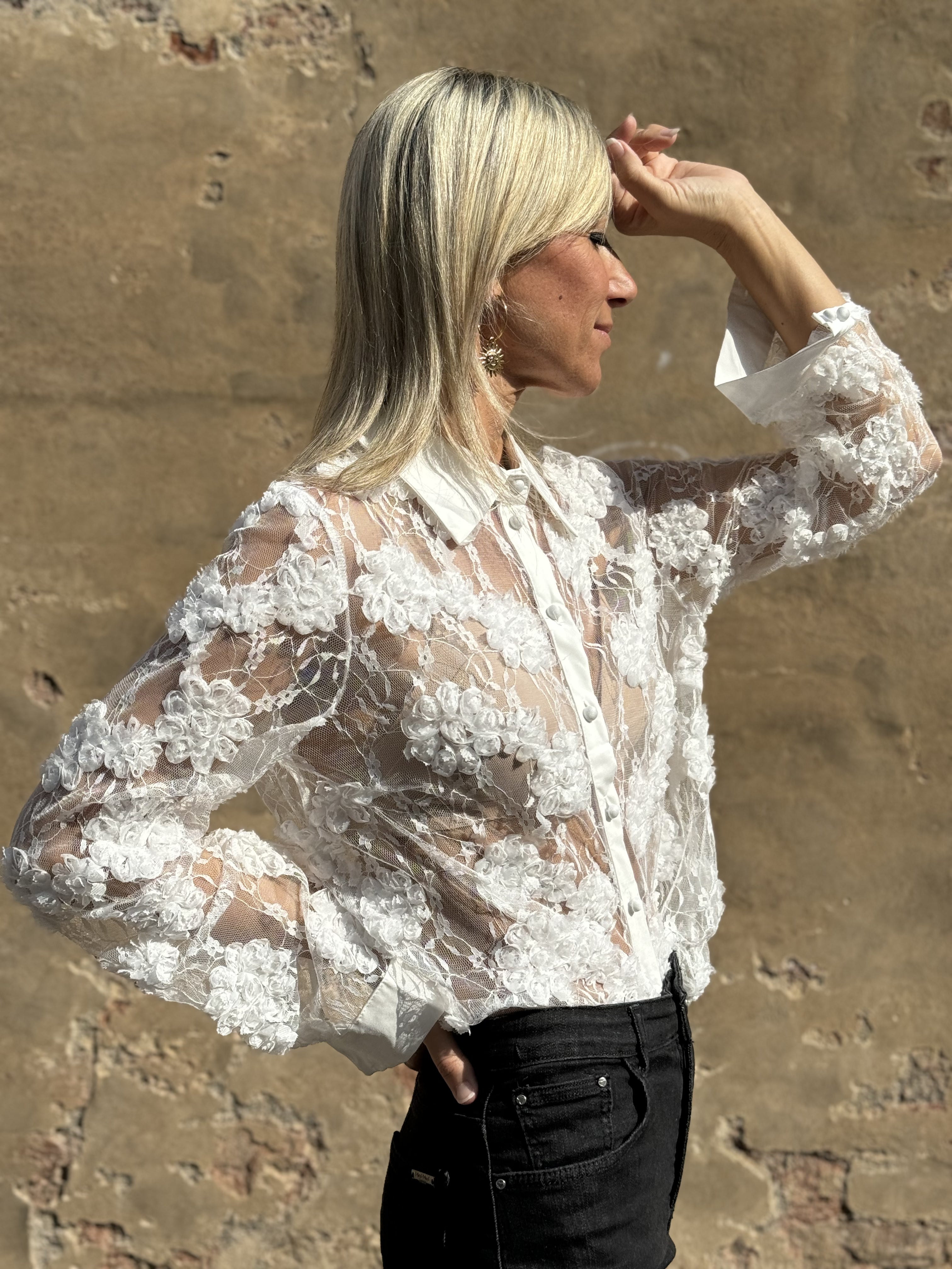 Camicia Pizzo Fiori