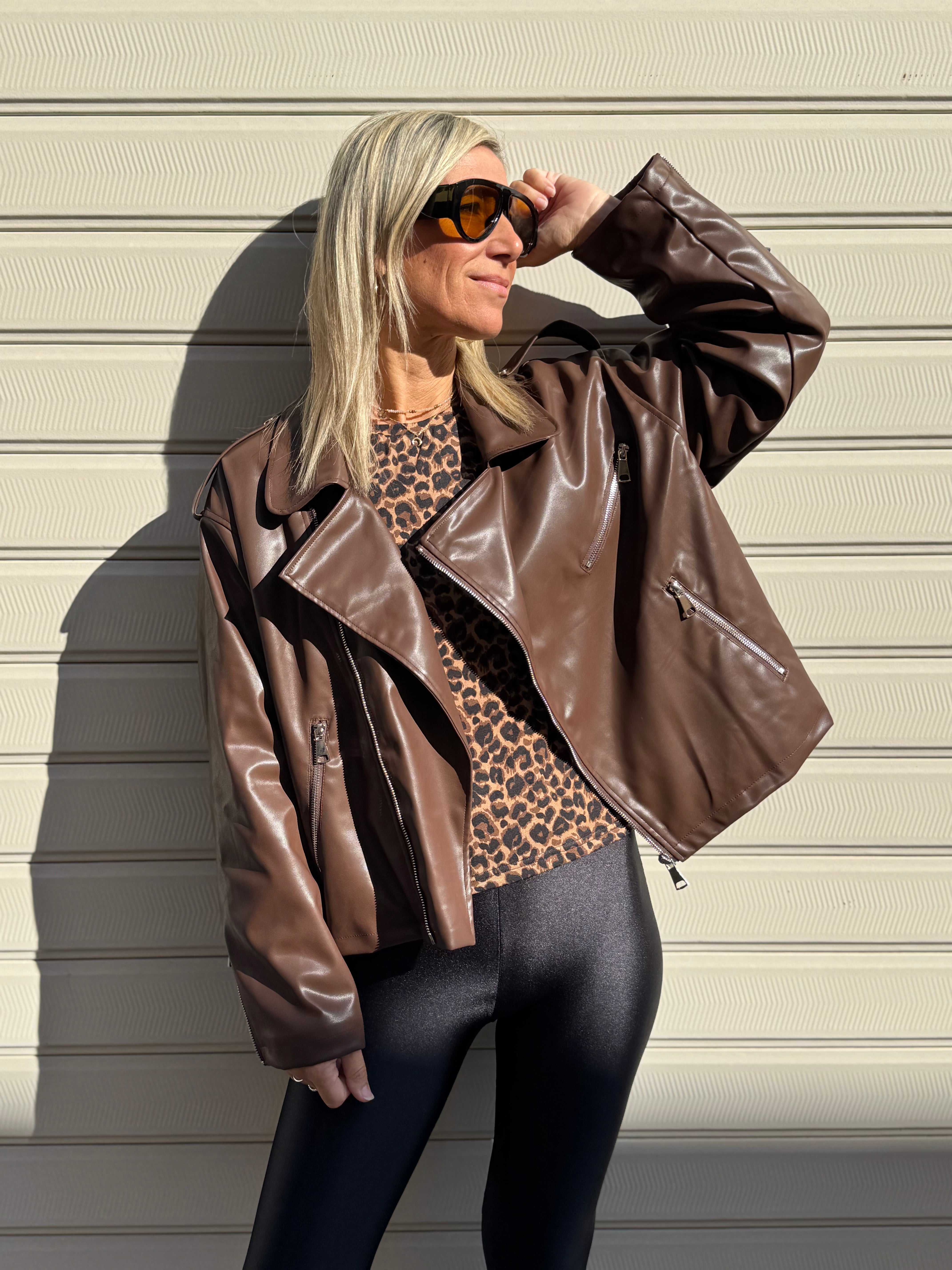 Giacca over ecopelle