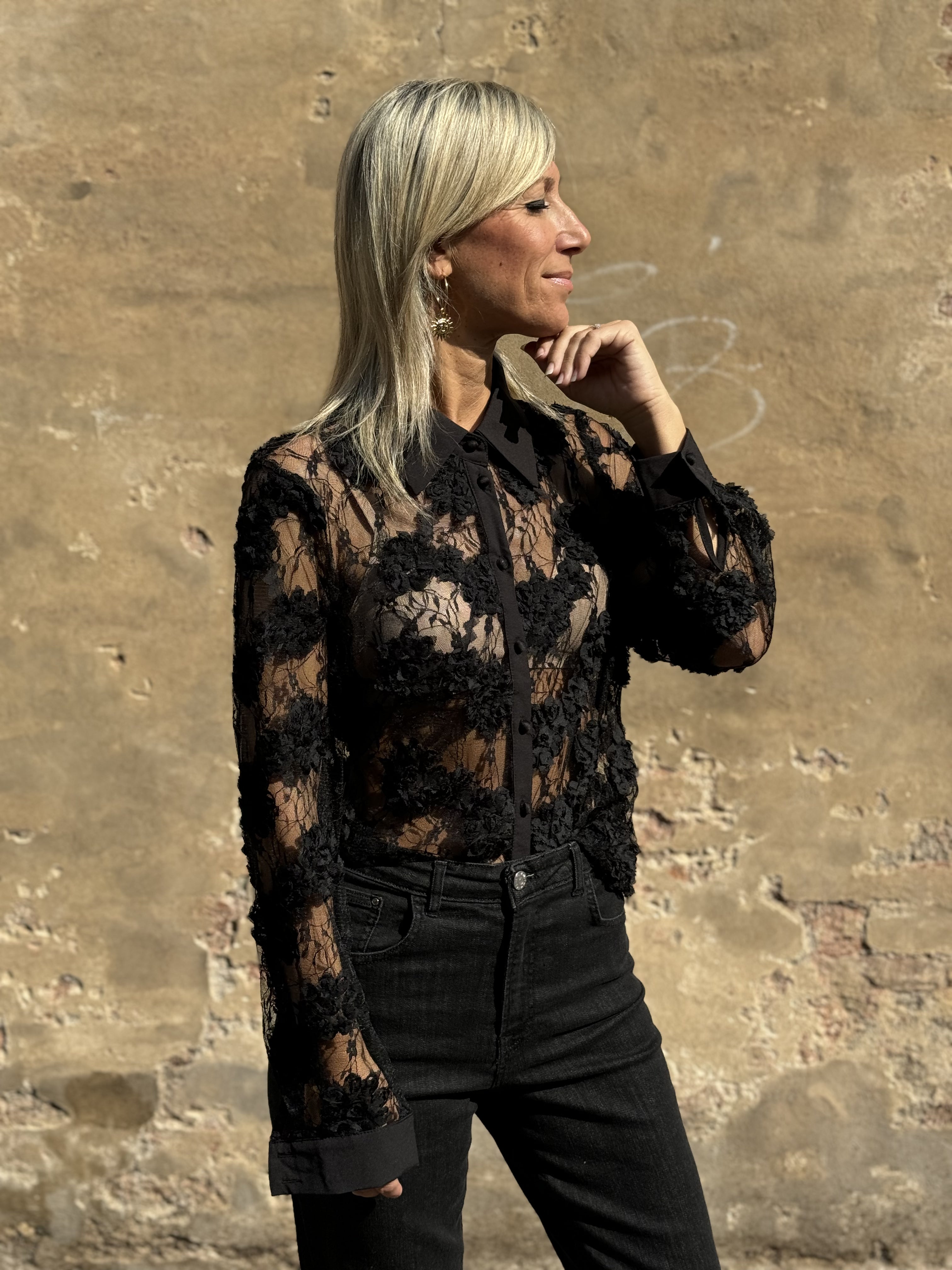 Camicia Pizzo Fiori