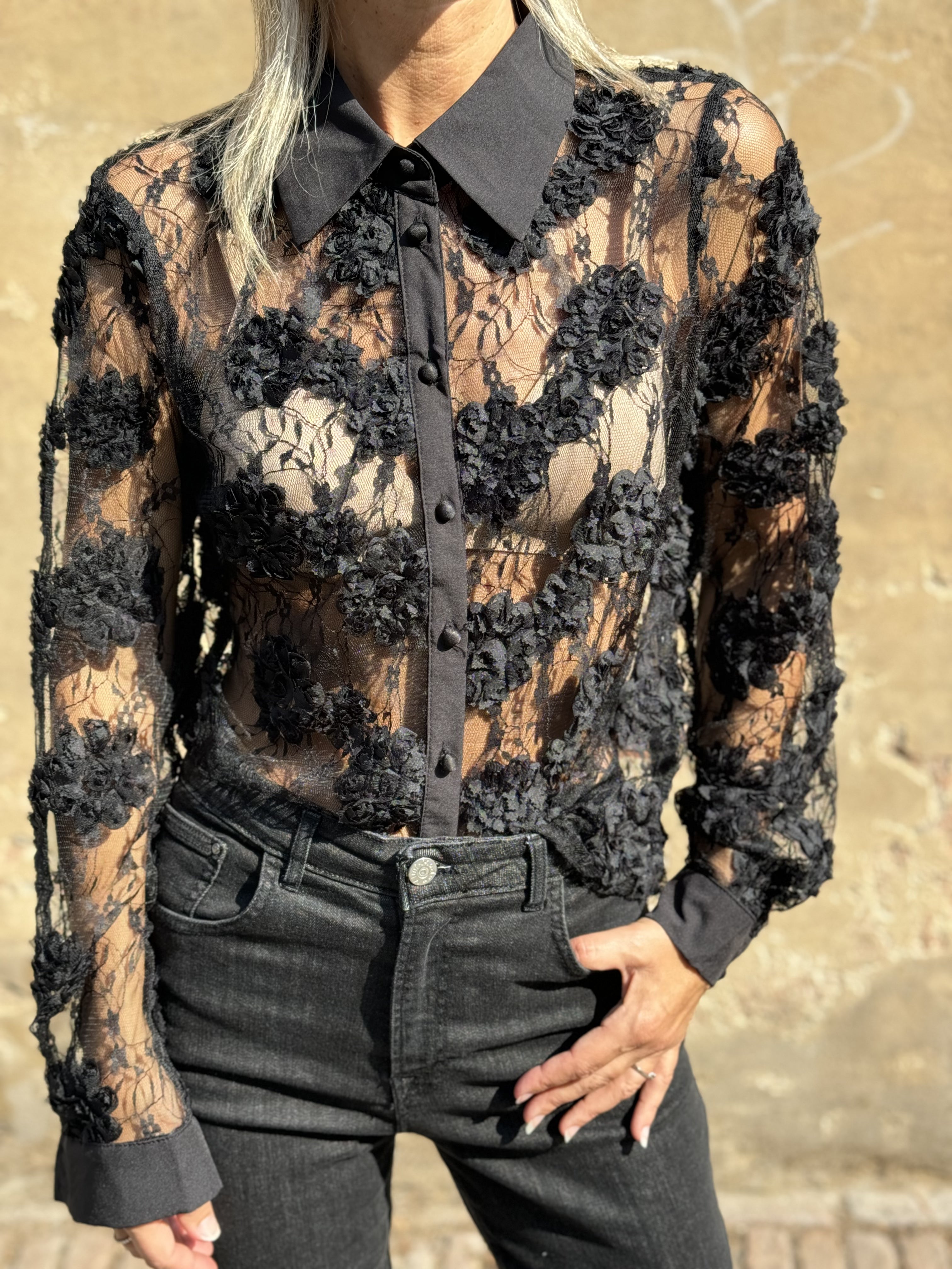 Camicia Pizzo Fiori