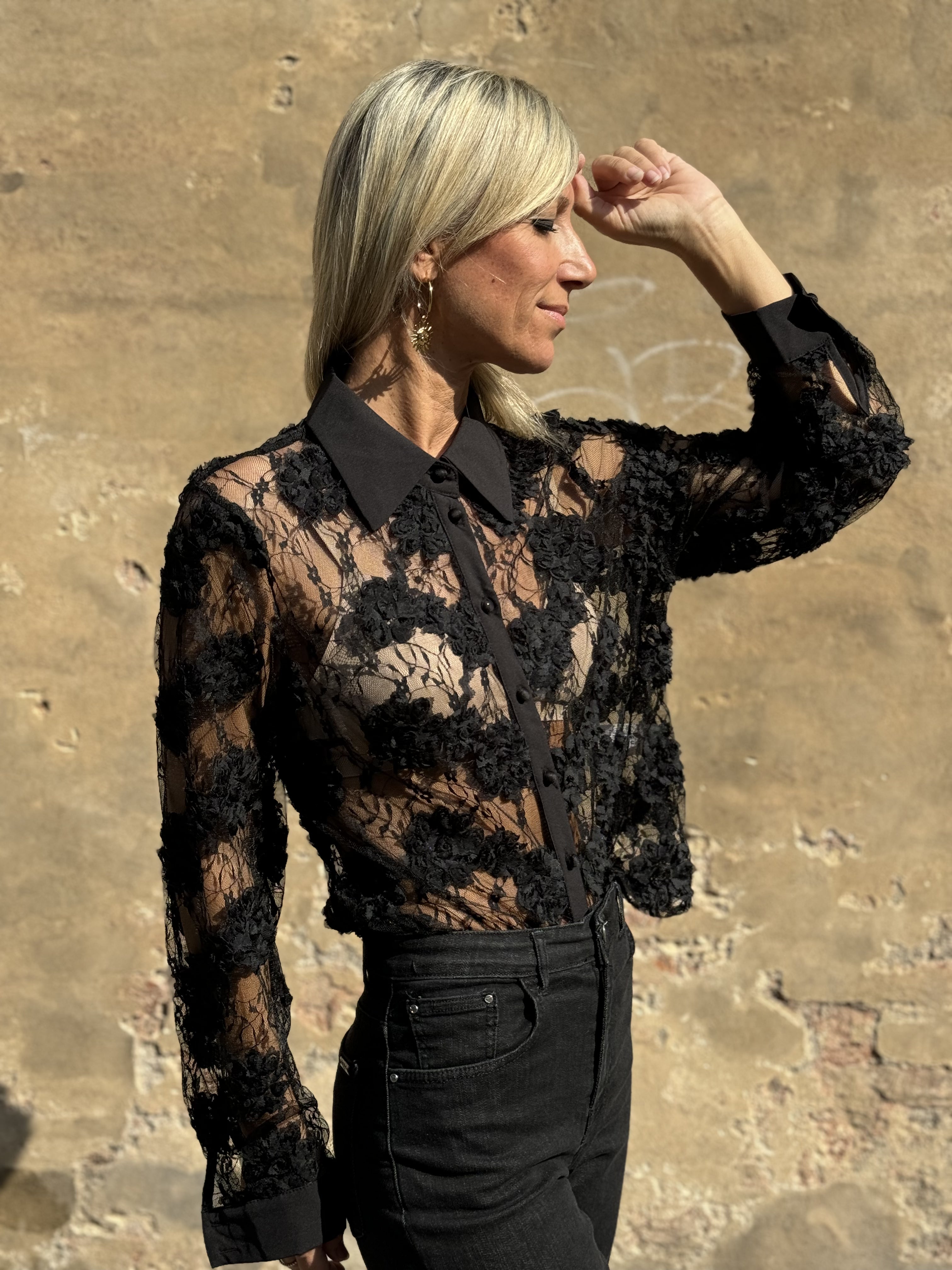 Camicia Pizzo Fiori