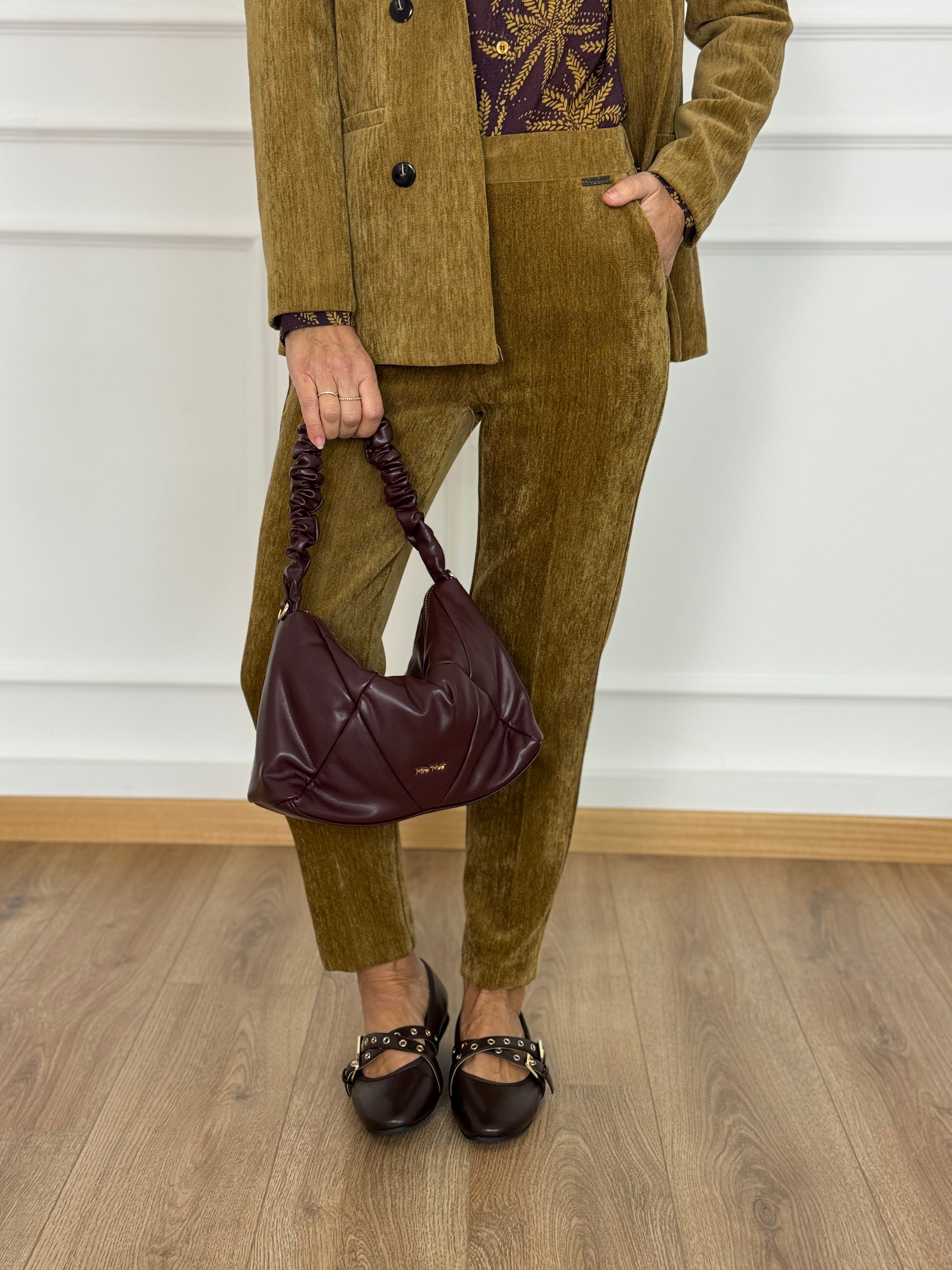 Pantalone sigaretta velluto mimì