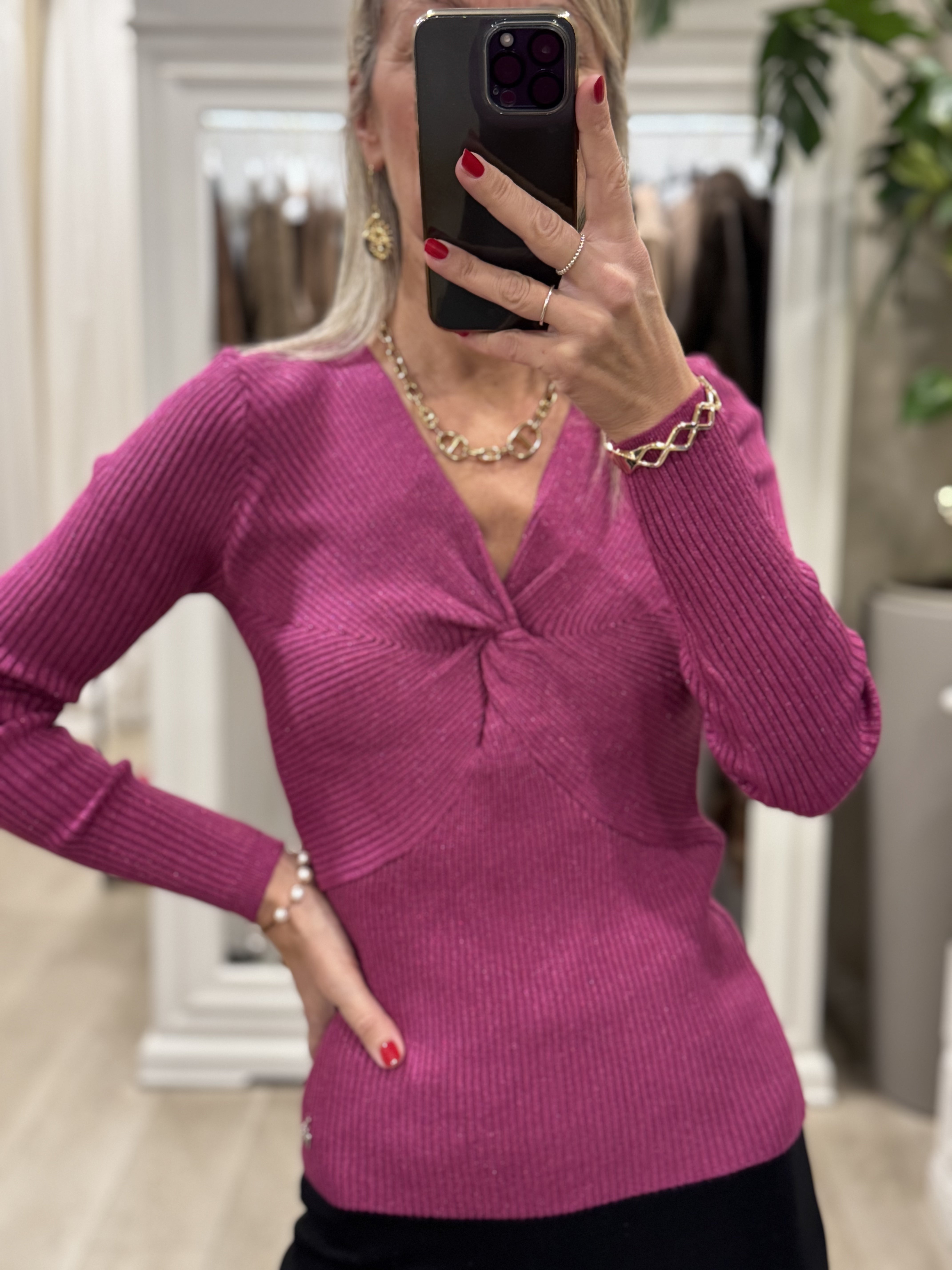 Maglia Scollo Nodo