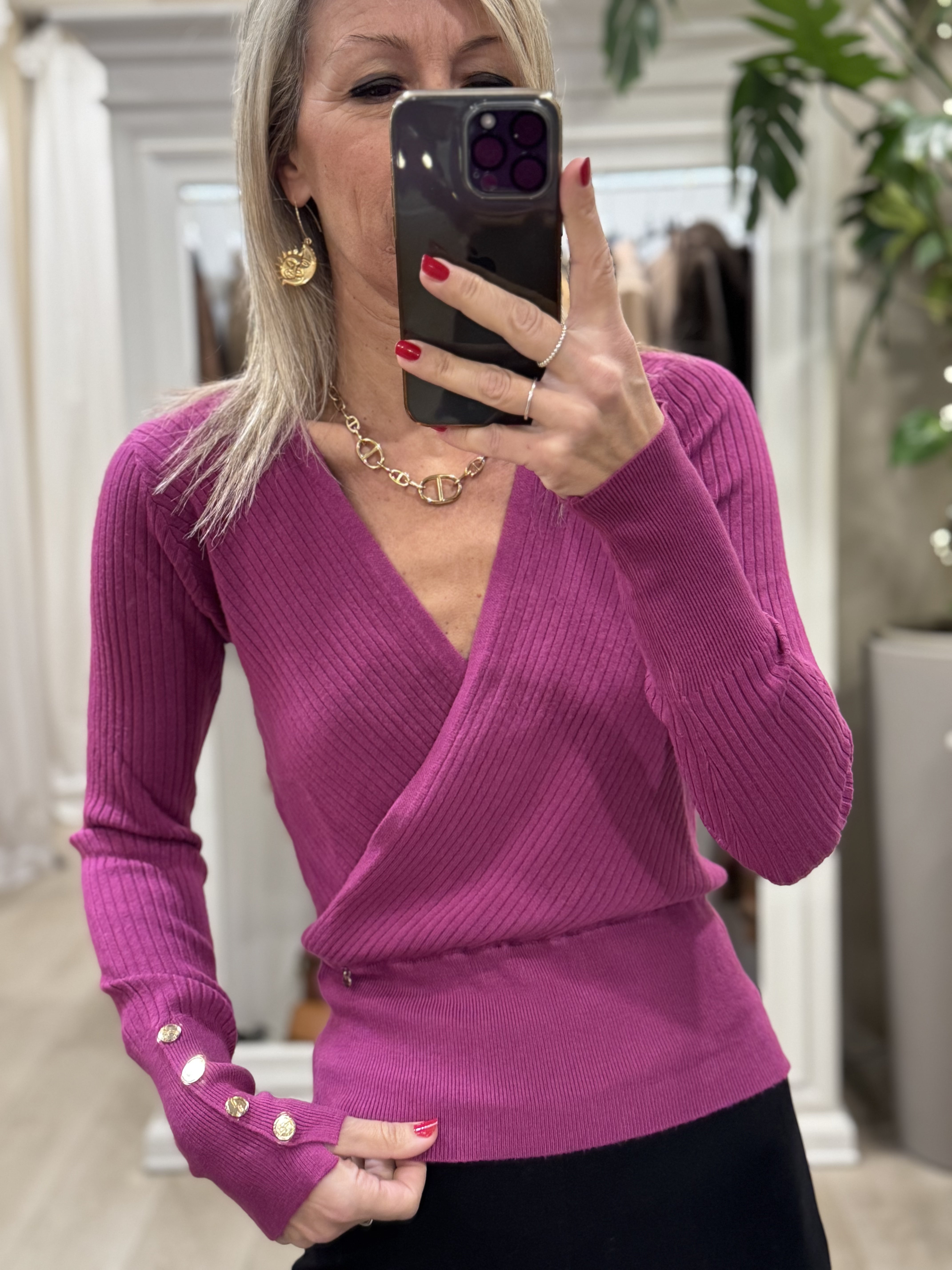 Maglia Incrocio Bottoni