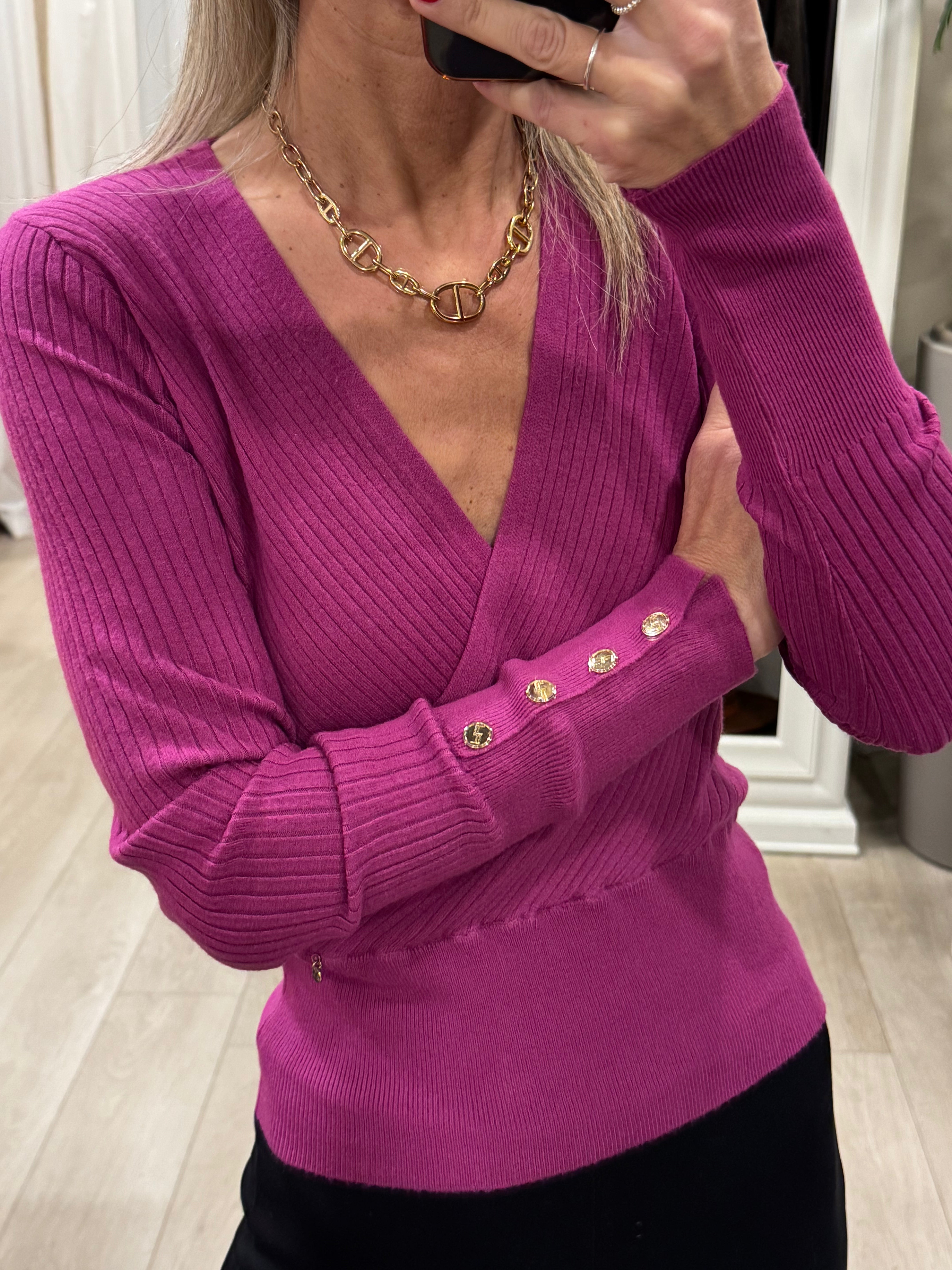 Maglia Incrocio Bottoni