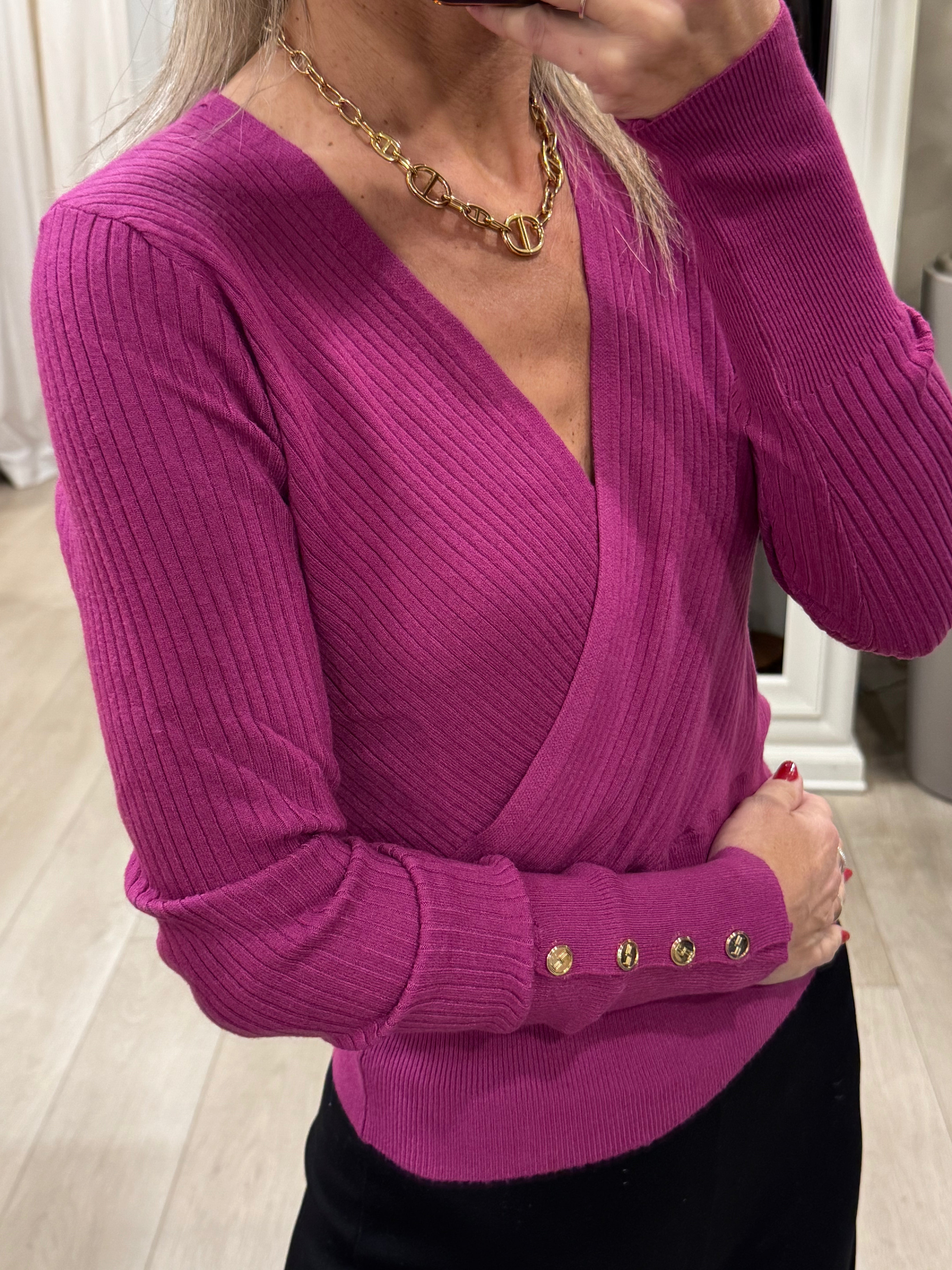 Maglia Incrocio Bottoni