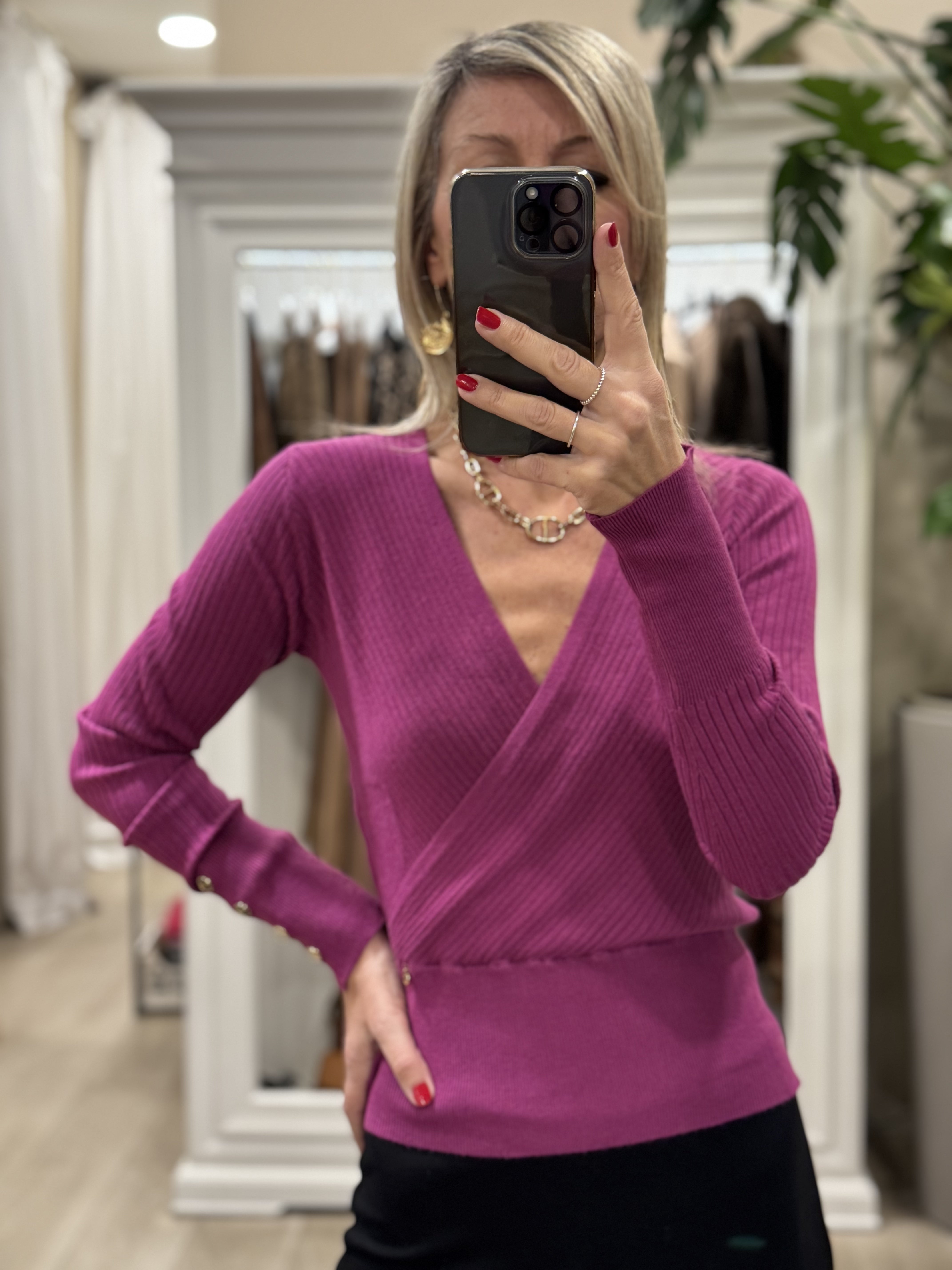 Maglia Incrocio Bottoni