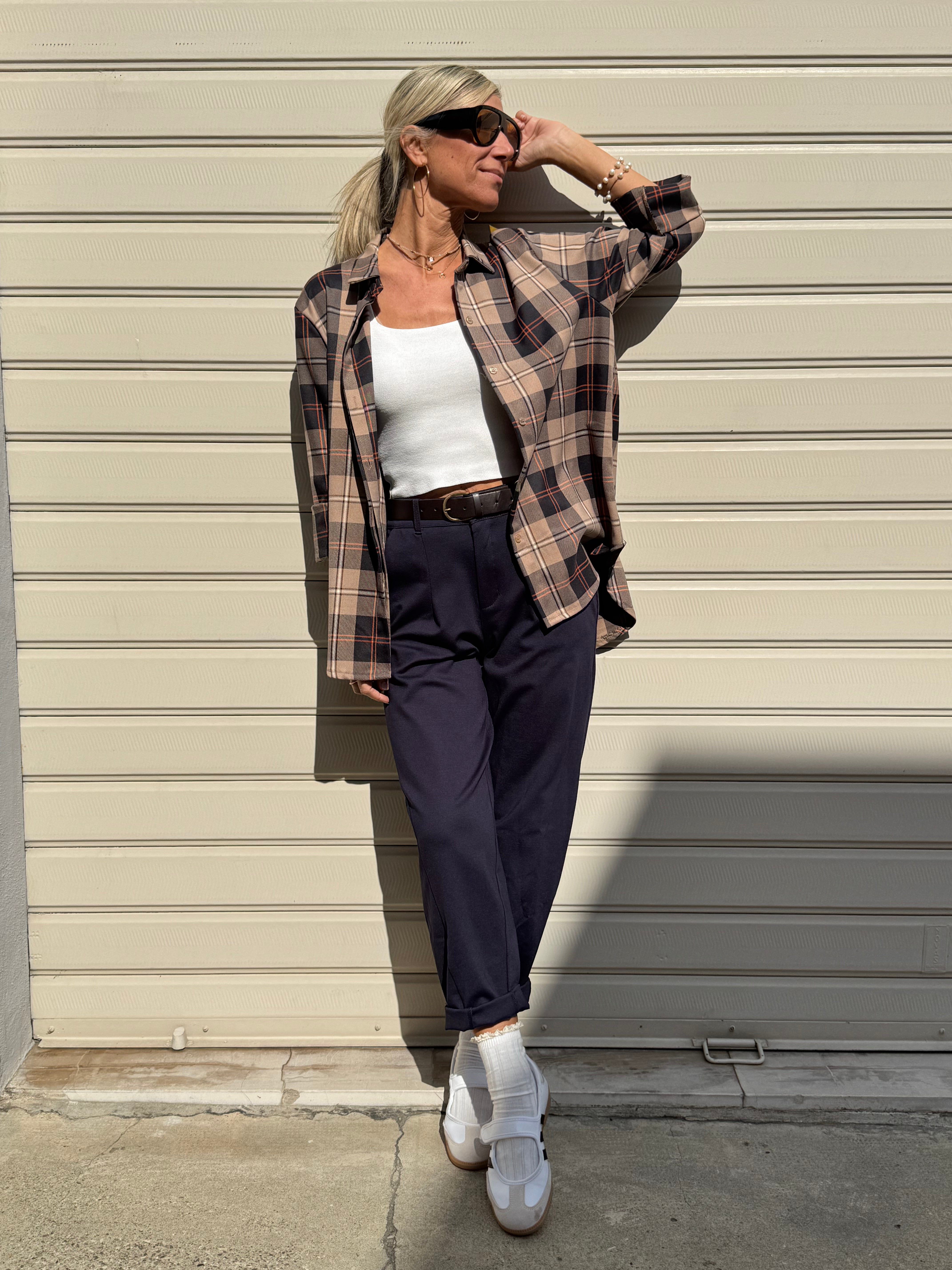 Pantalone baggy punto milano