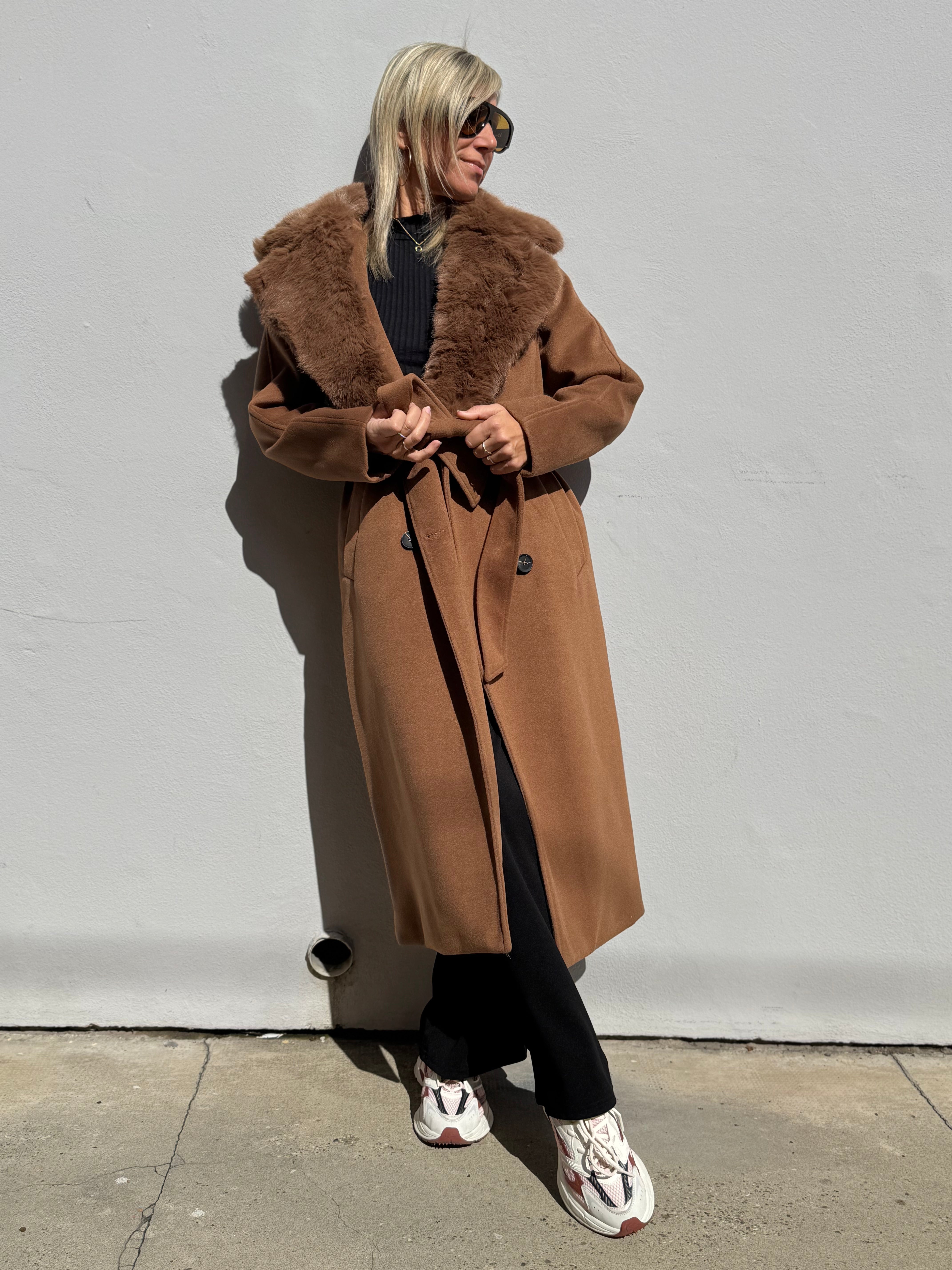 Cappotto lungo imbottito artigli