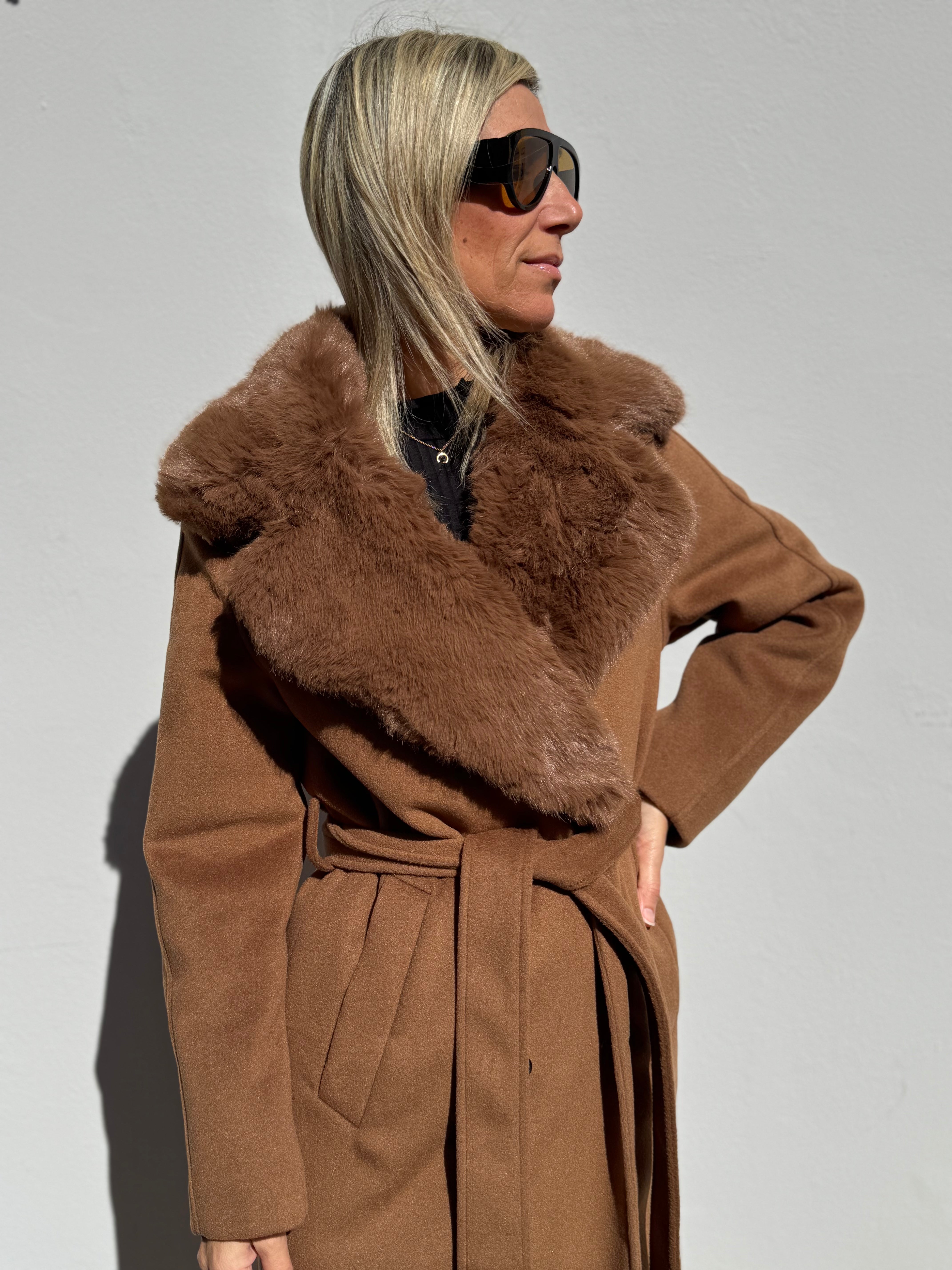 Cappotto lungo imbottito artigli