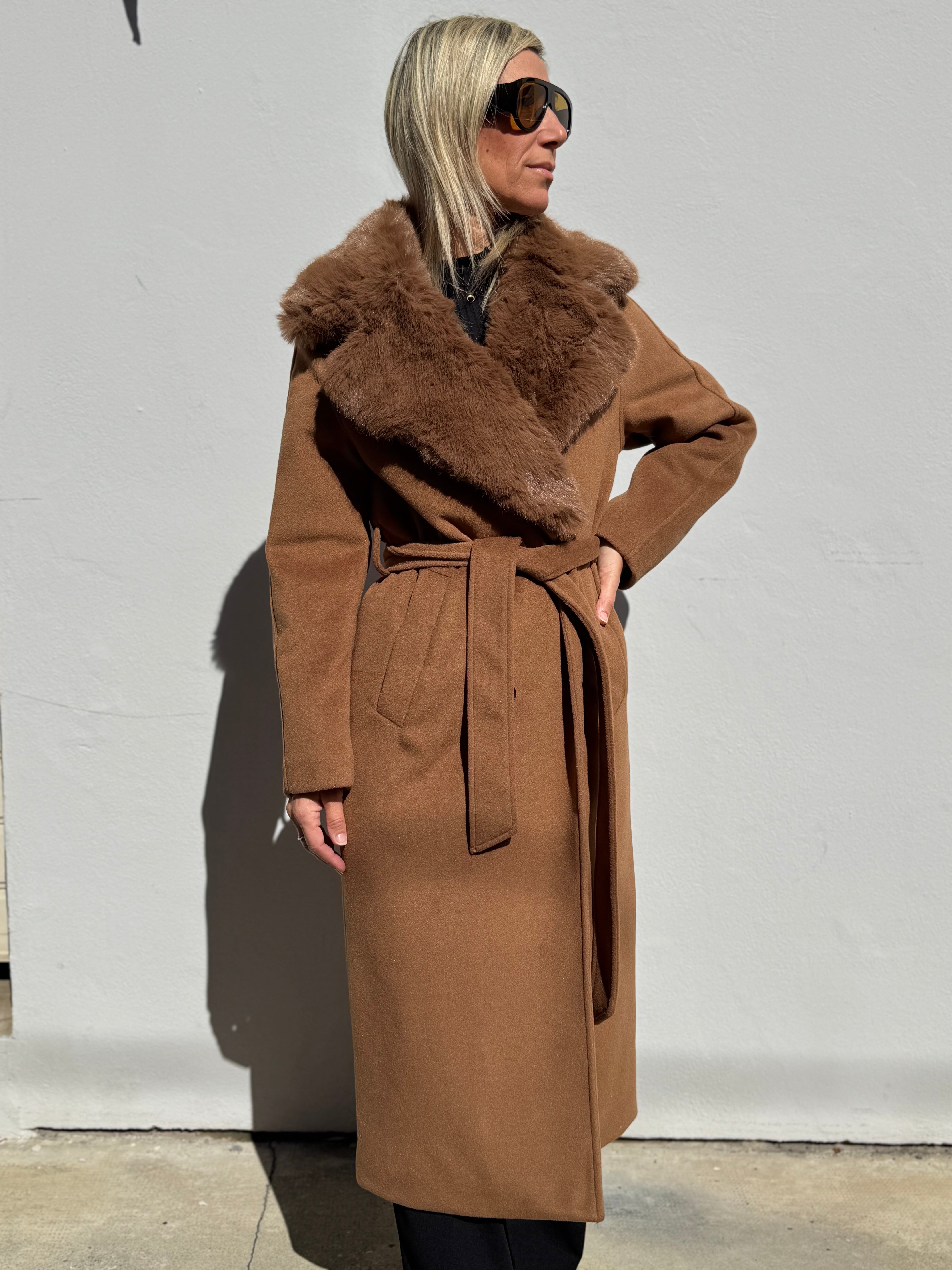 Cappotto lungo imbottito artigli