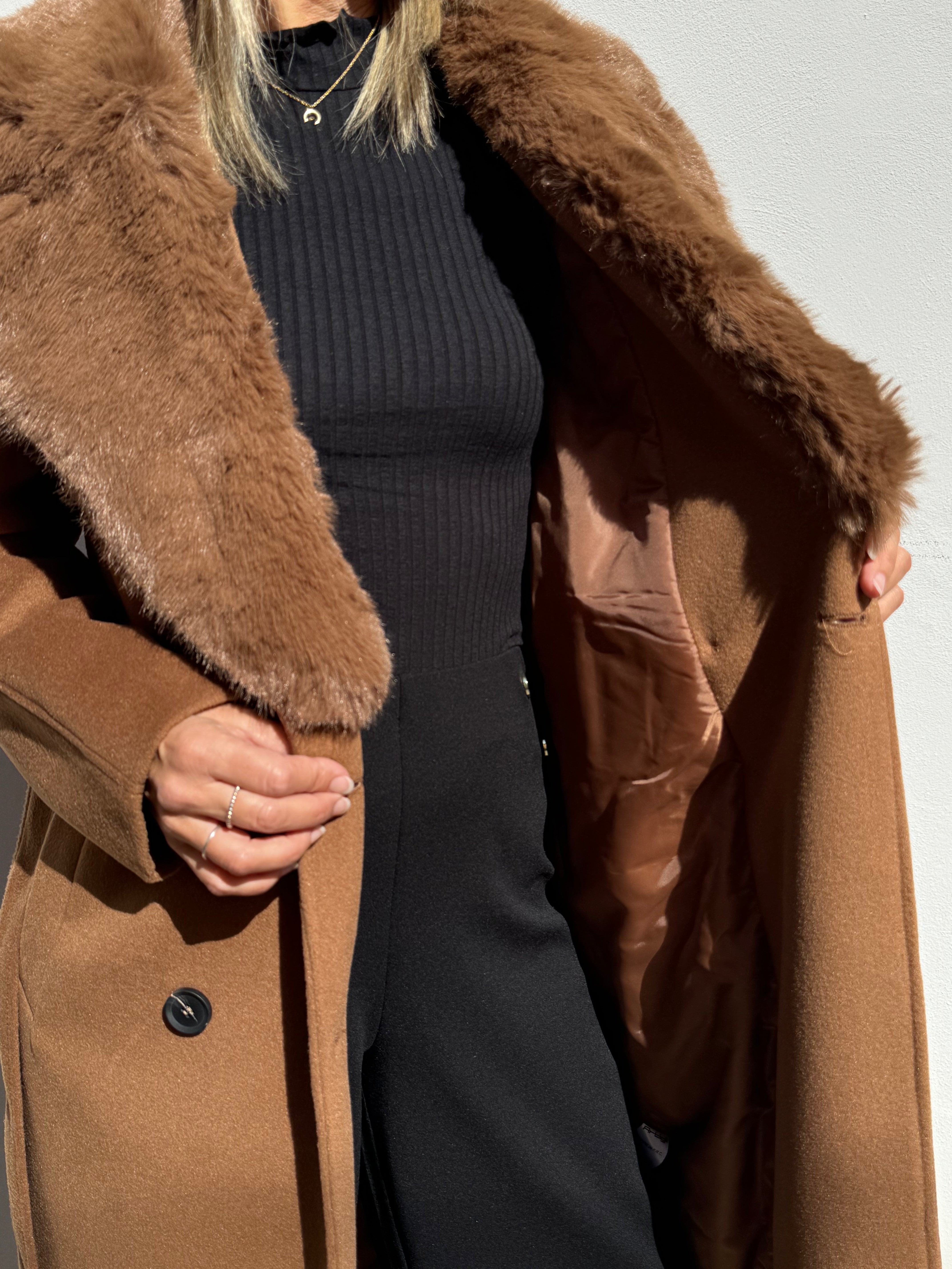 Cappotto lungo imbottito artigli