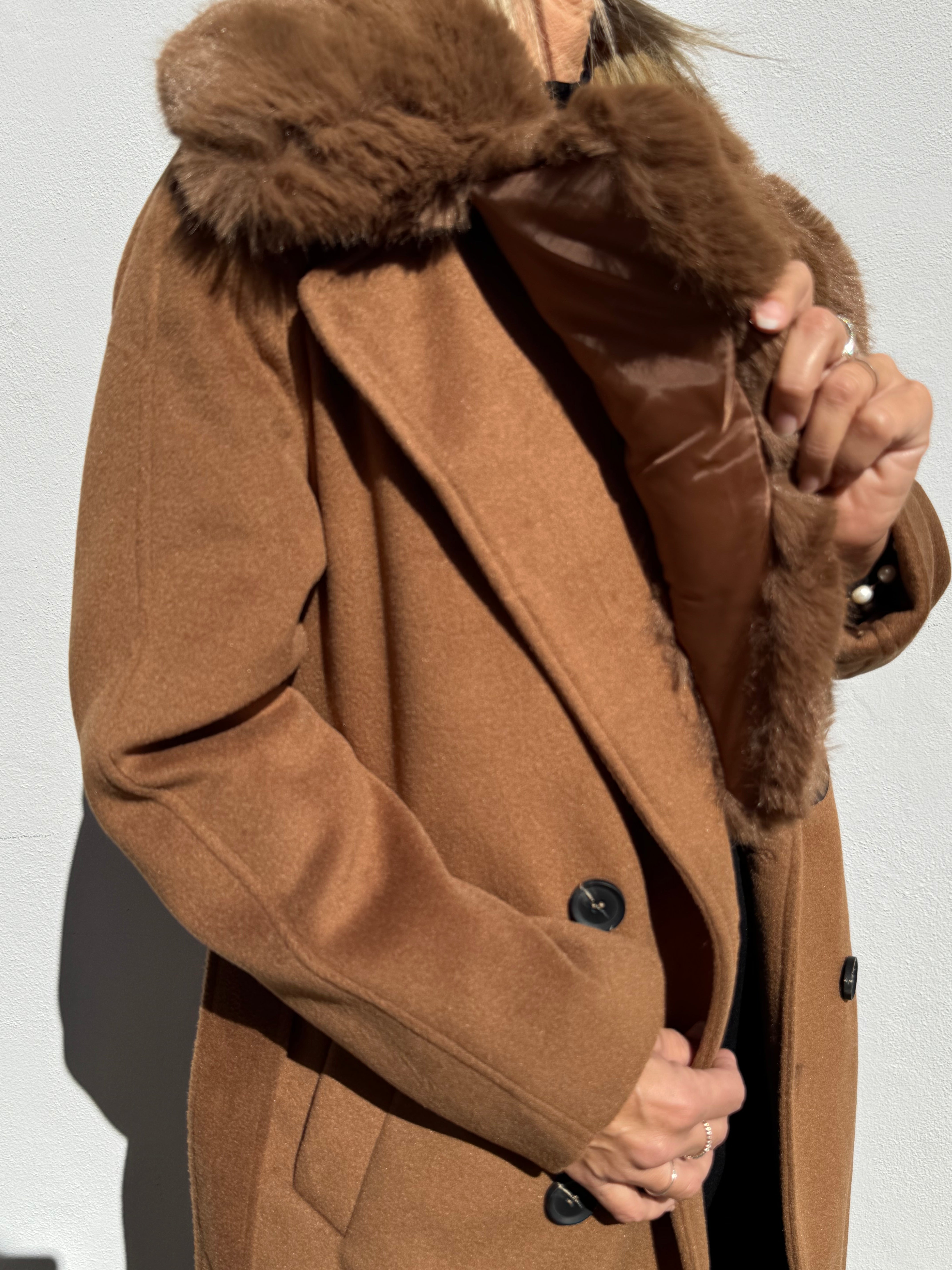 Cappotto lungo imbottito artigli