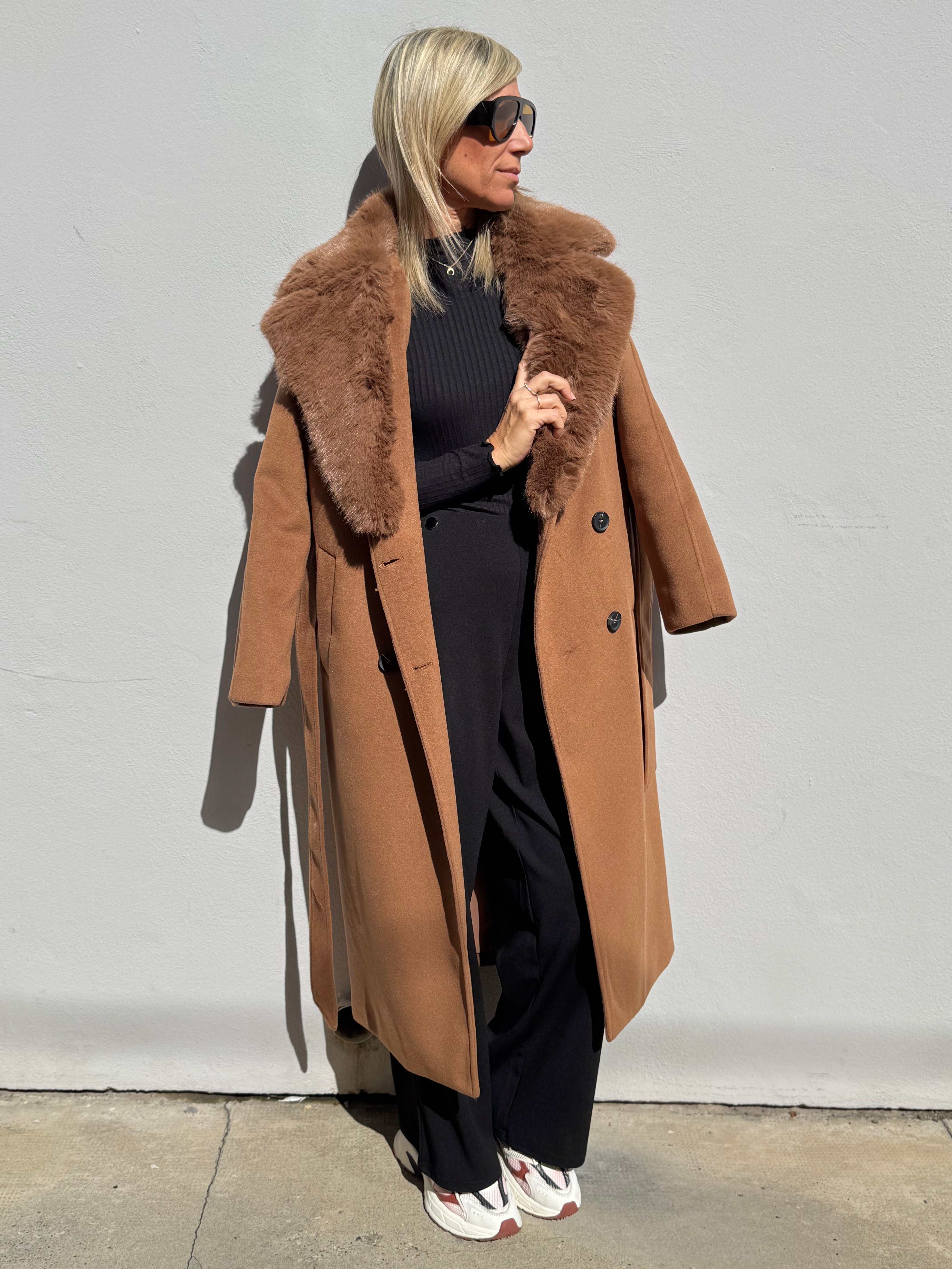 Cappotto lungo imbottito artigli