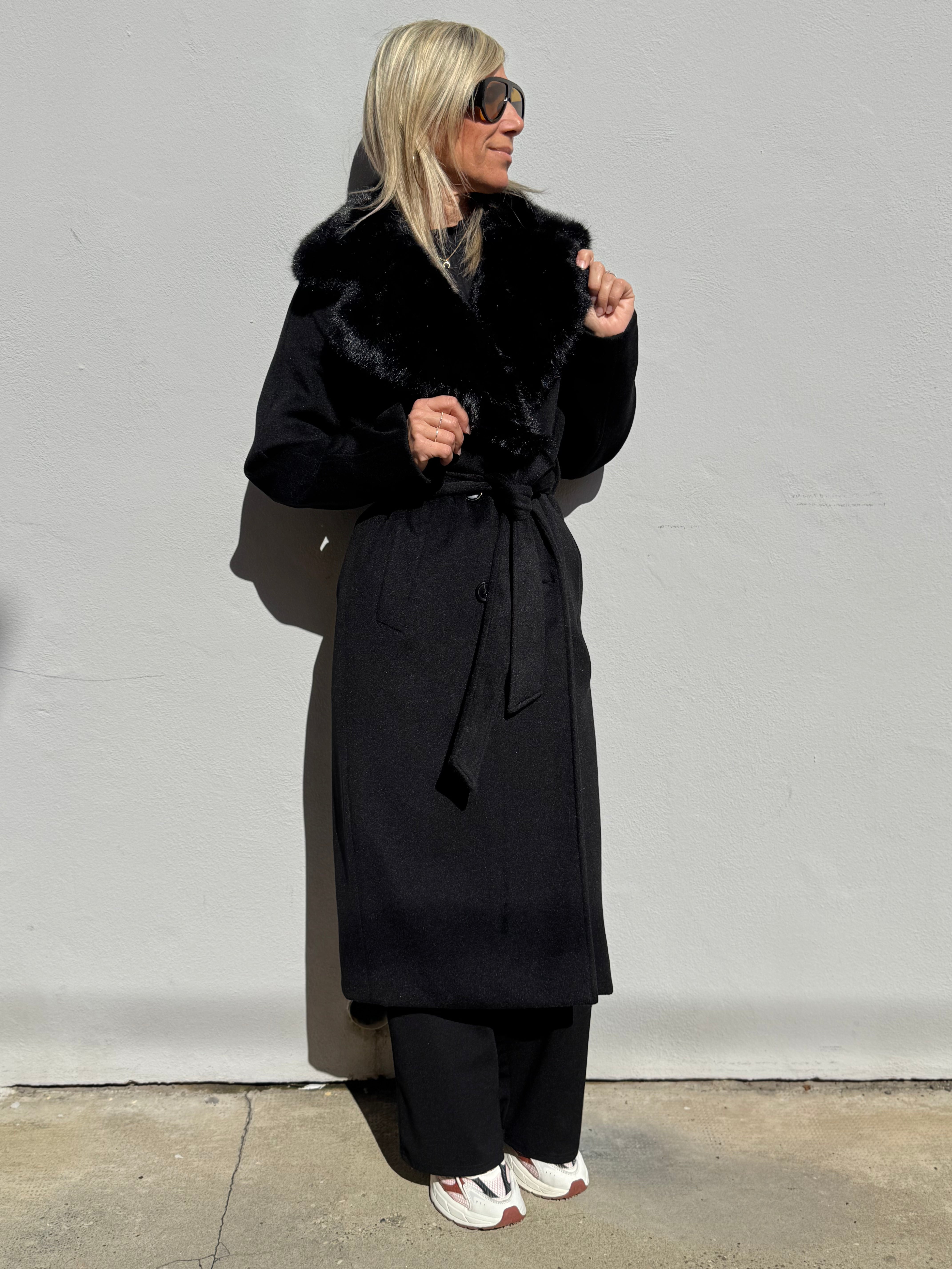 Cappotto lungo imbottito artigli