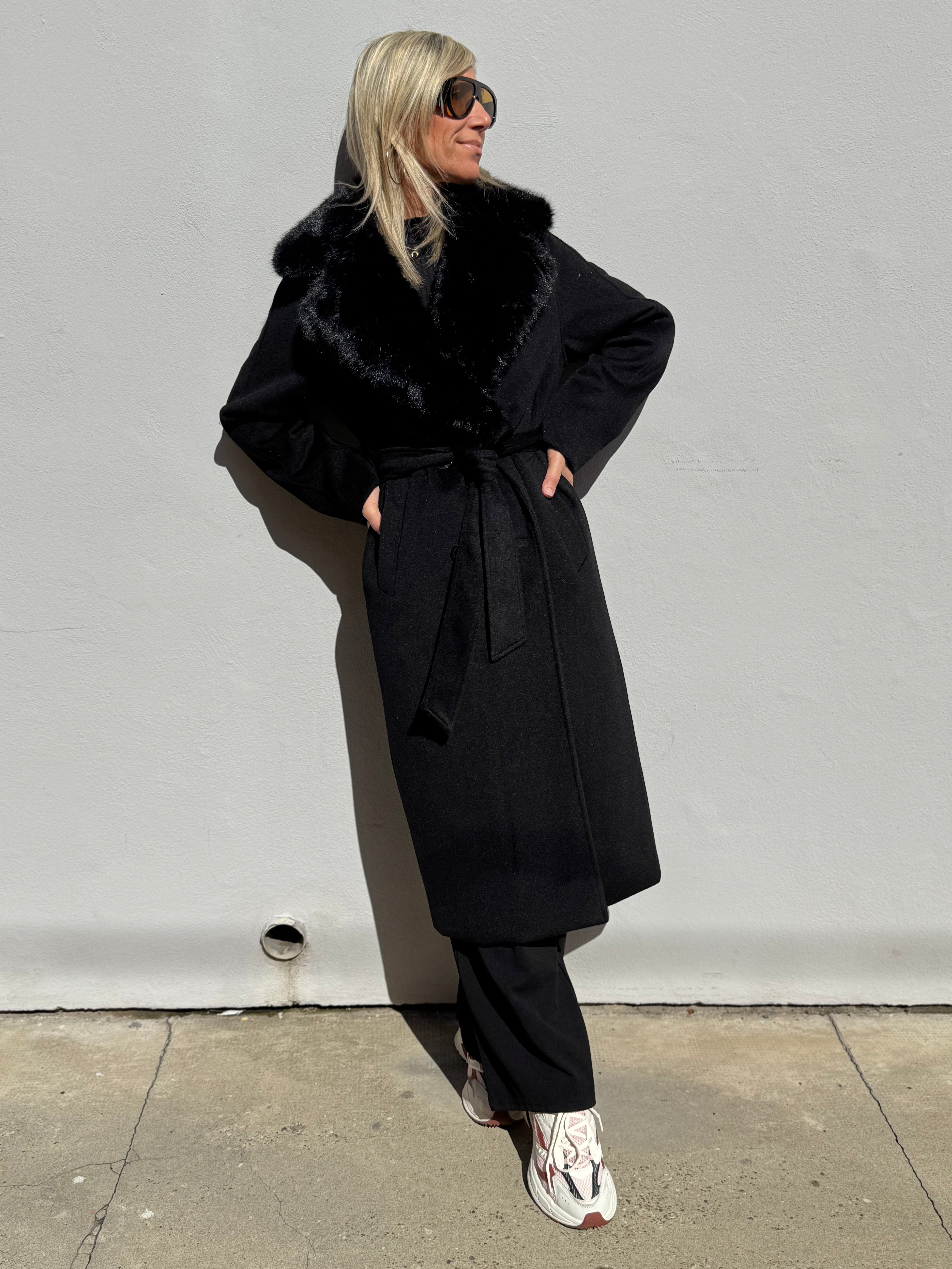 Cappotto lungo imbottito artigli