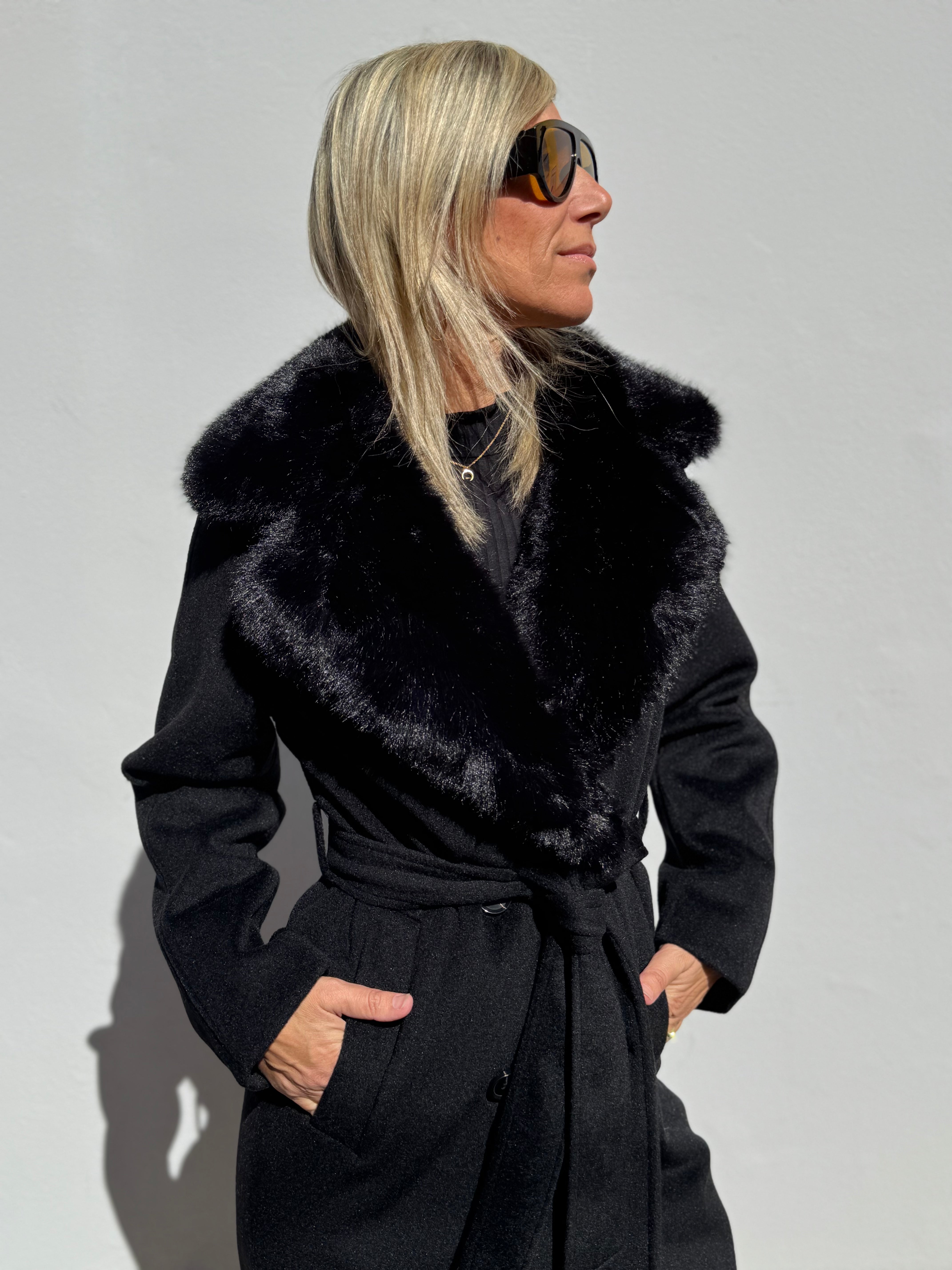 Cappotto lungo imbottito artigli