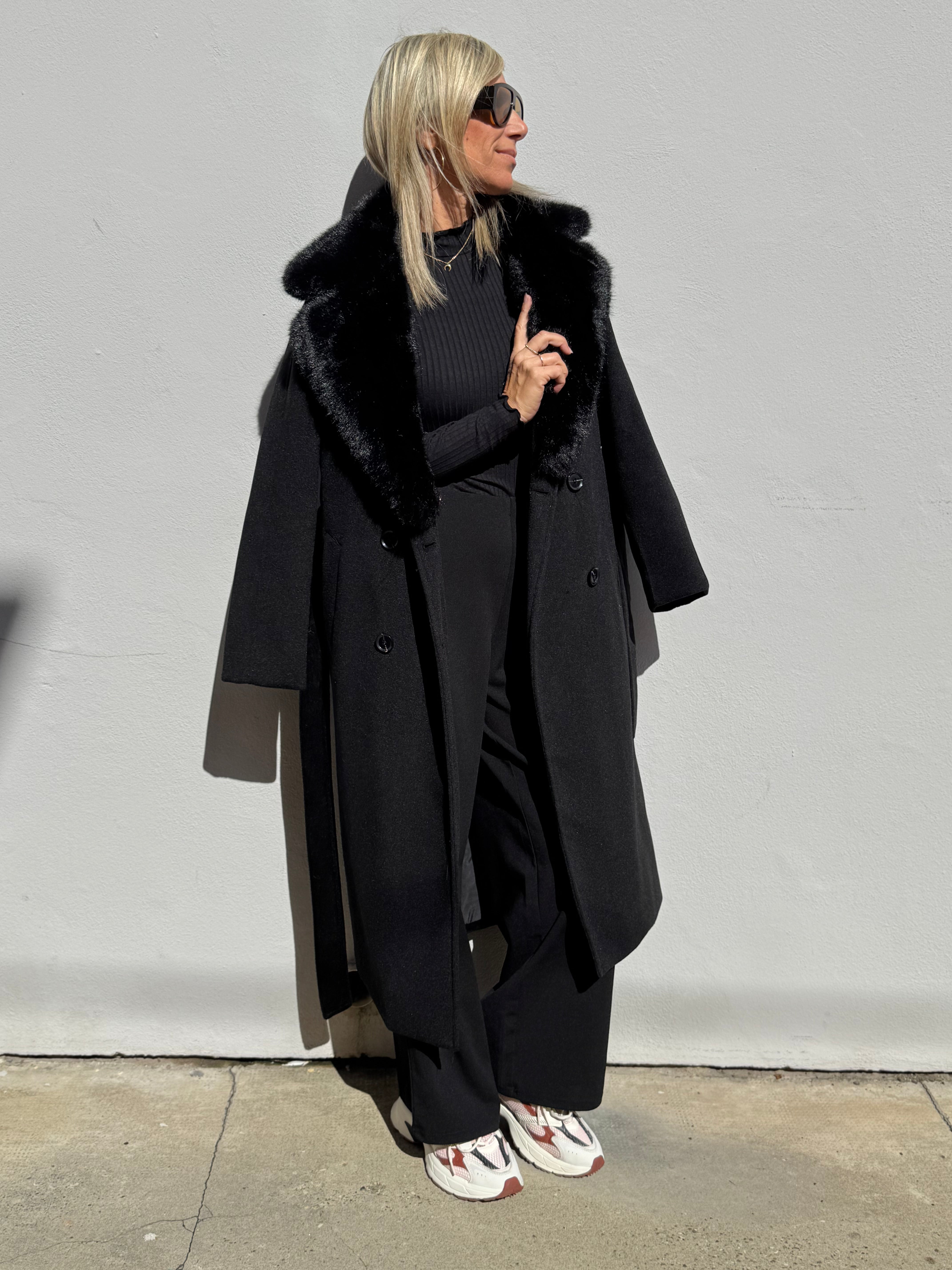 Cappotto lungo imbottito artigli