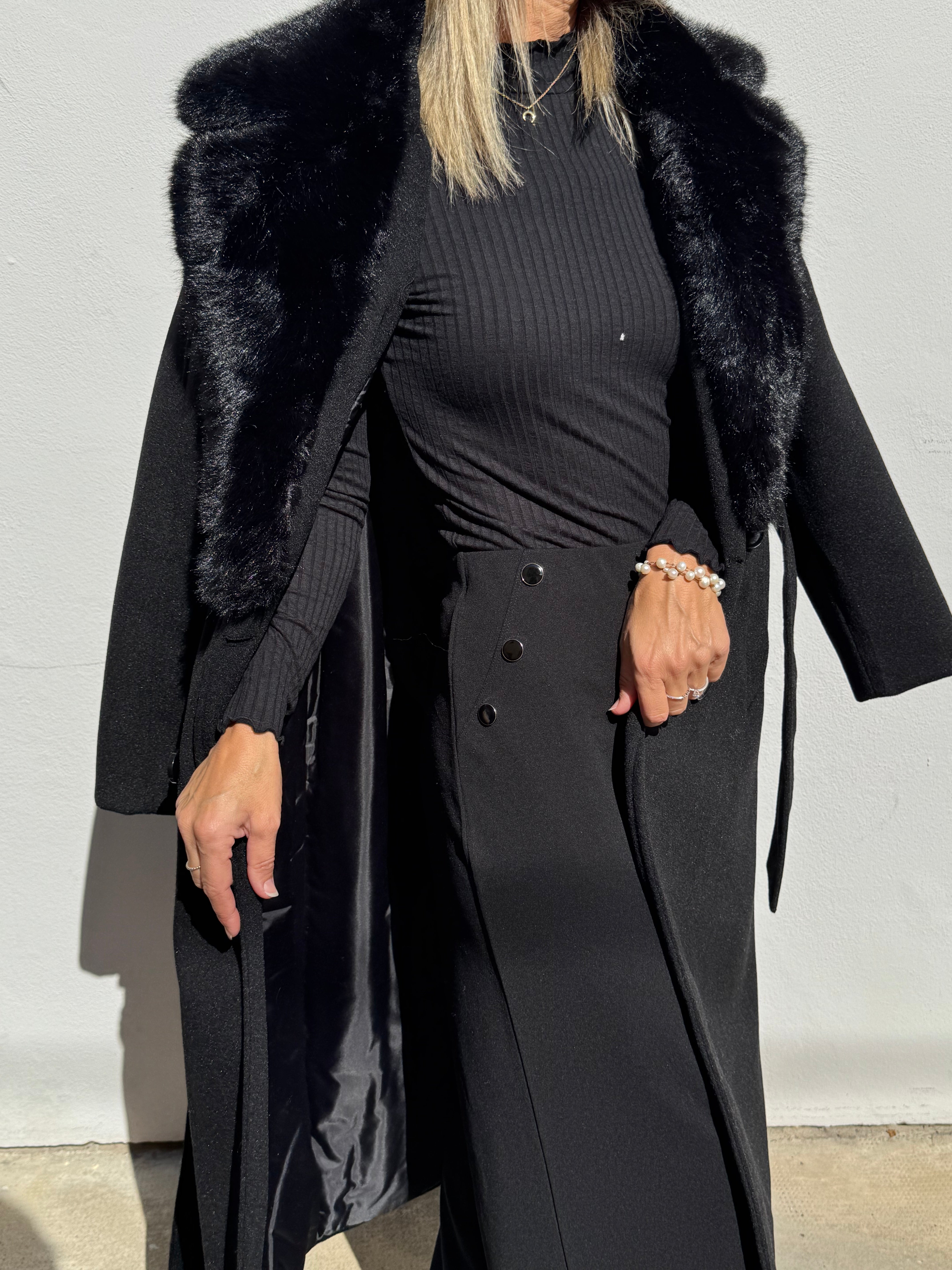 Cappotto lungo imbottito artigli