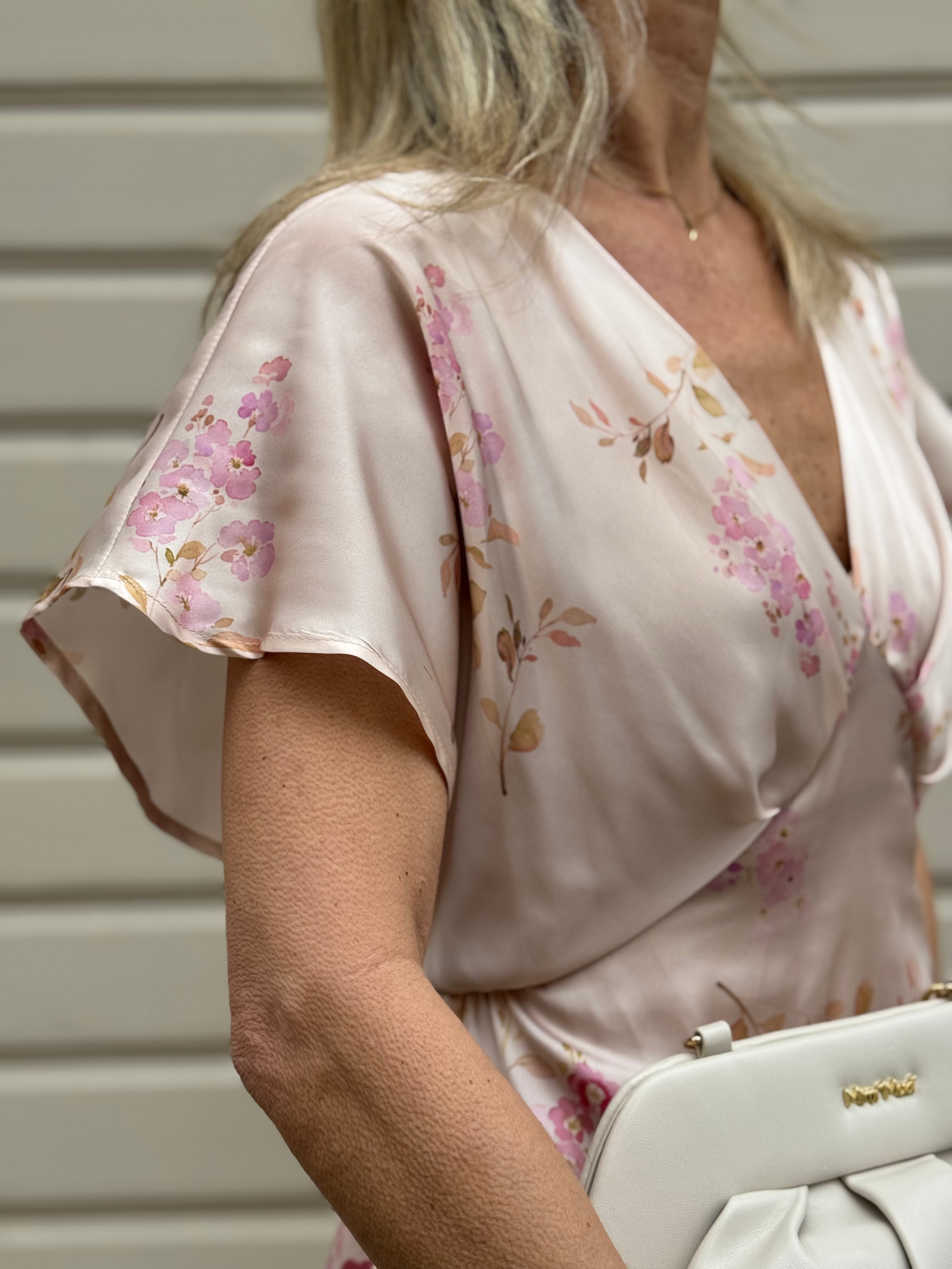 Abito raso fiori mimì