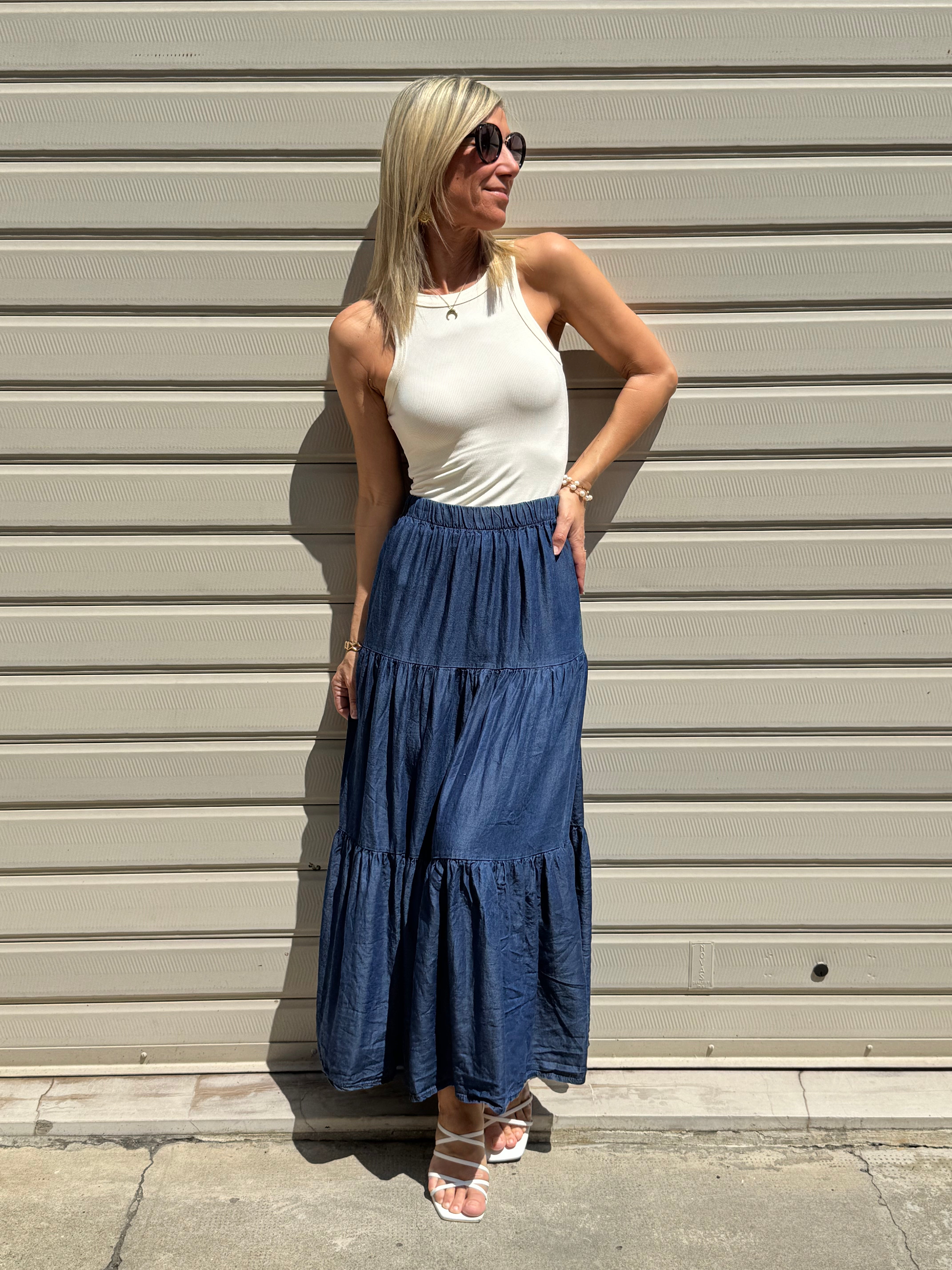 Gonna lunga jeans adora