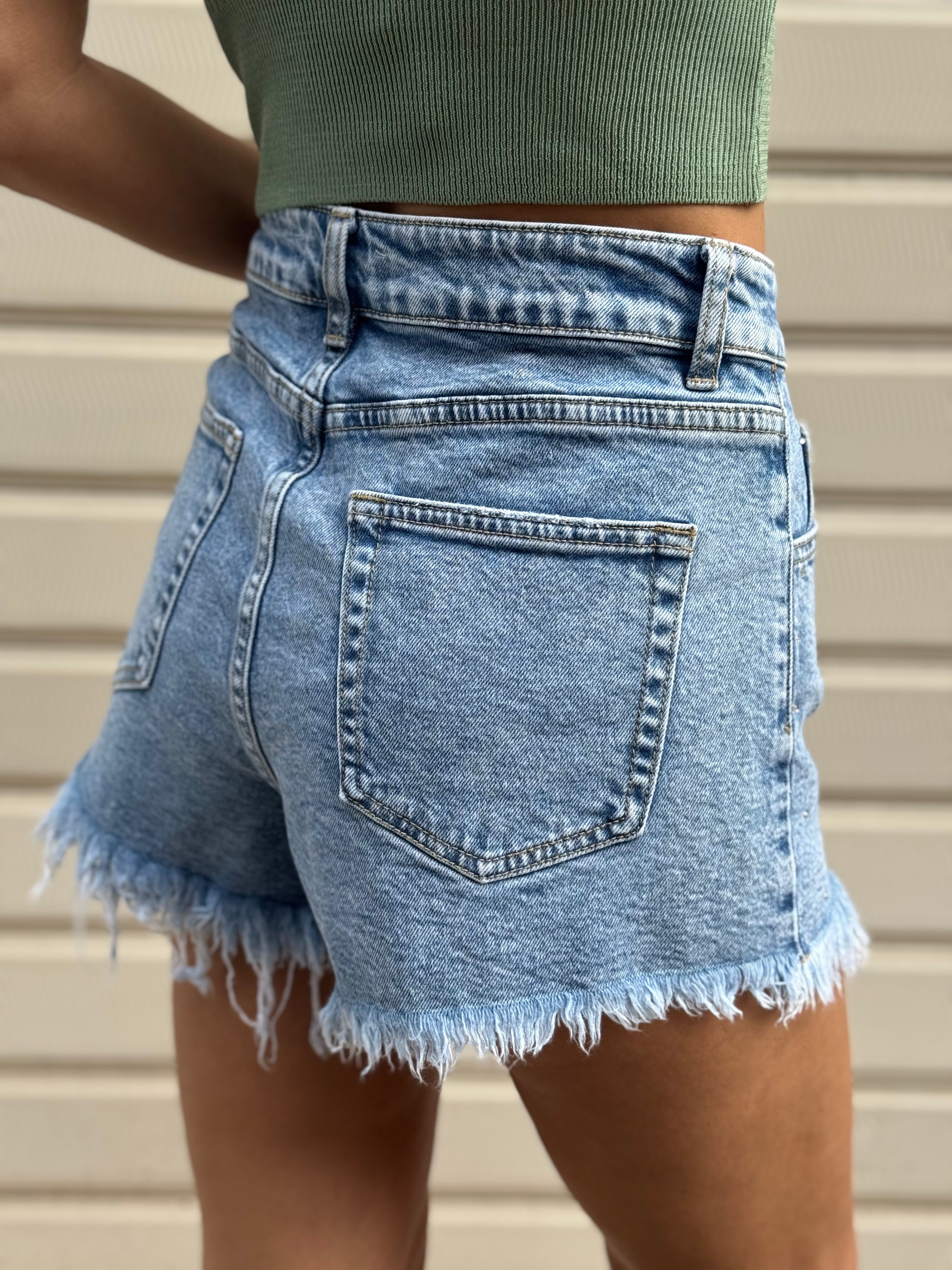Shorts Strass Frange