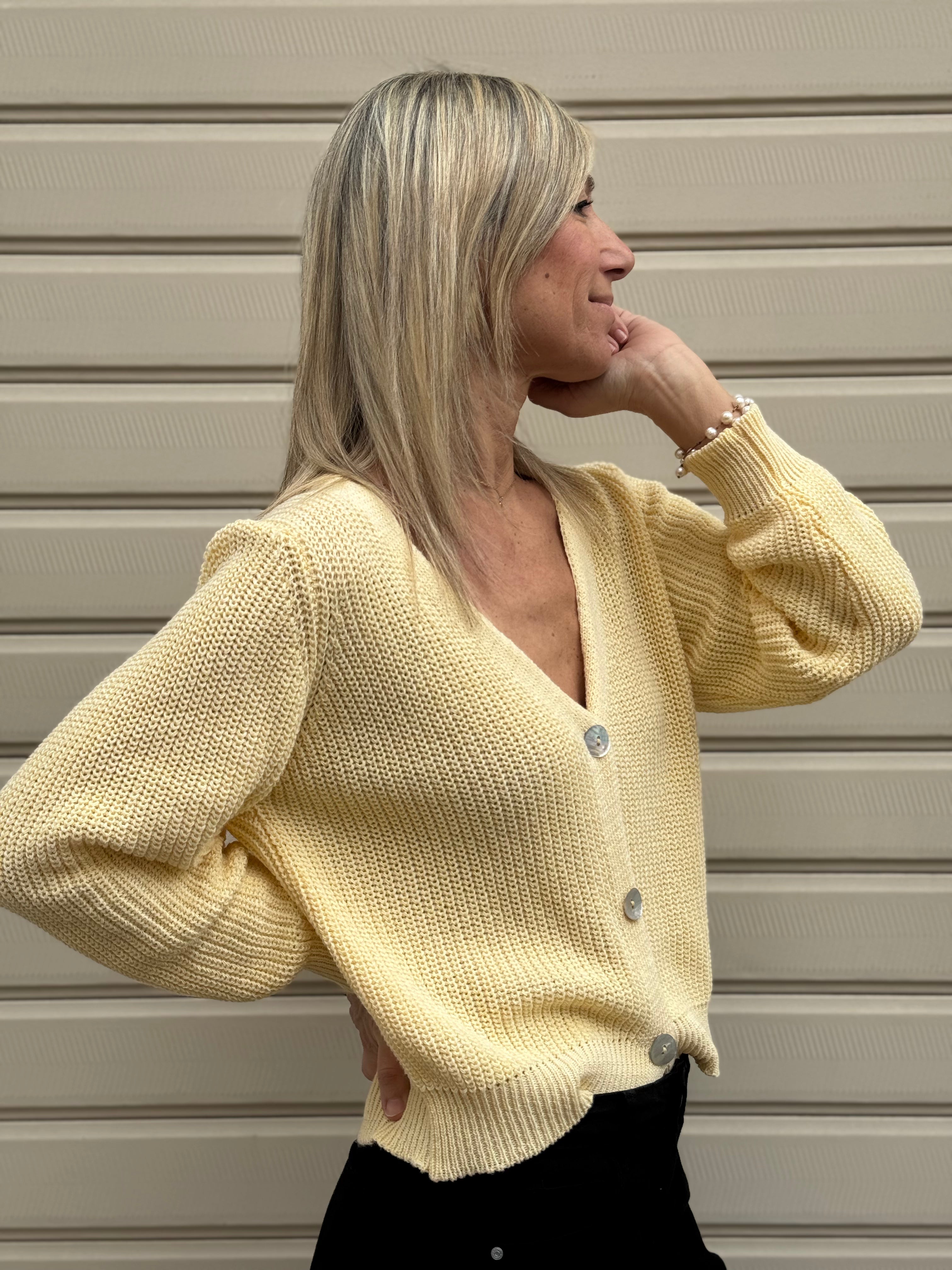 Cardigan punto pannocchia adora