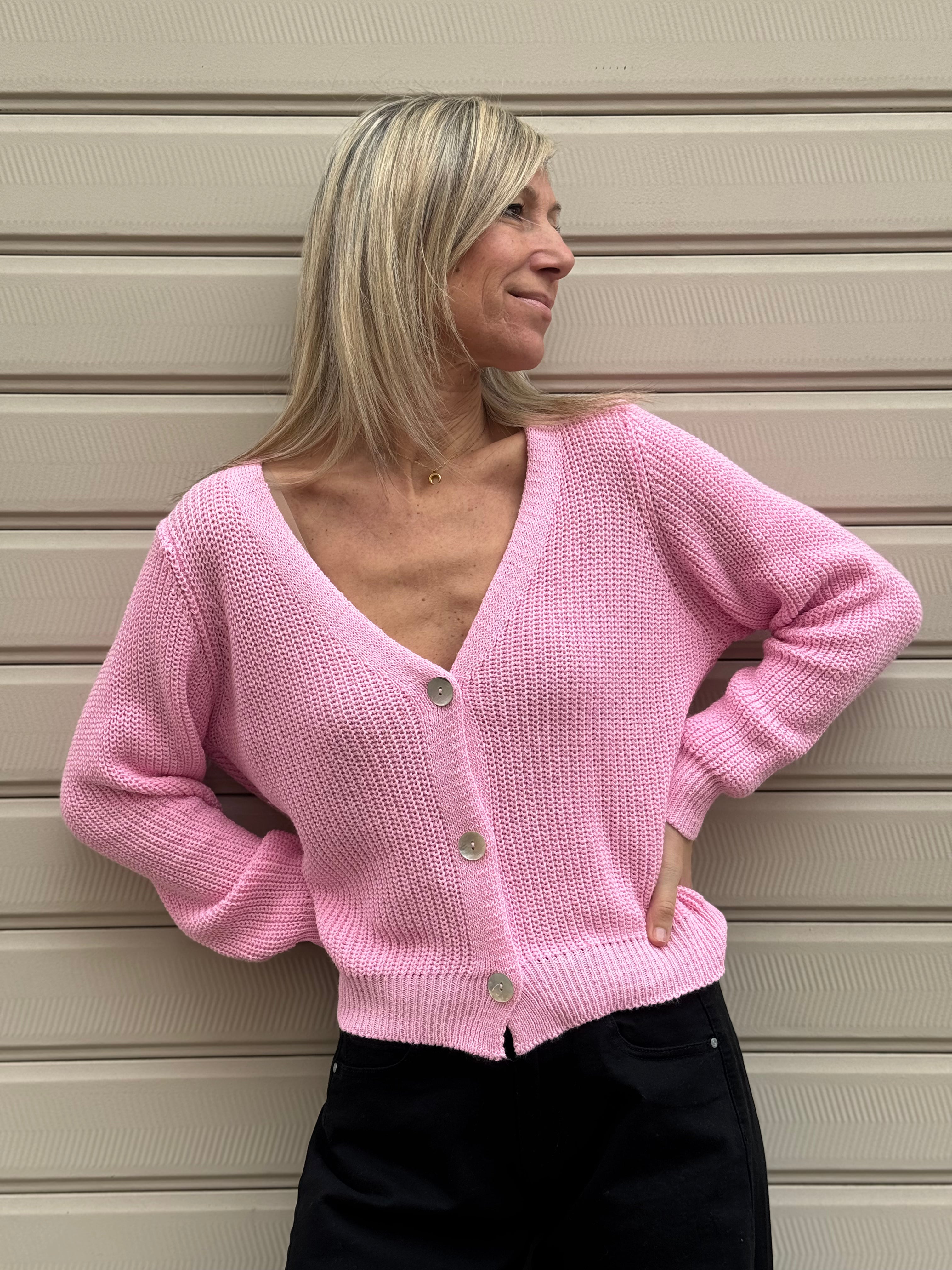 Cardigan punto pannocchia adora