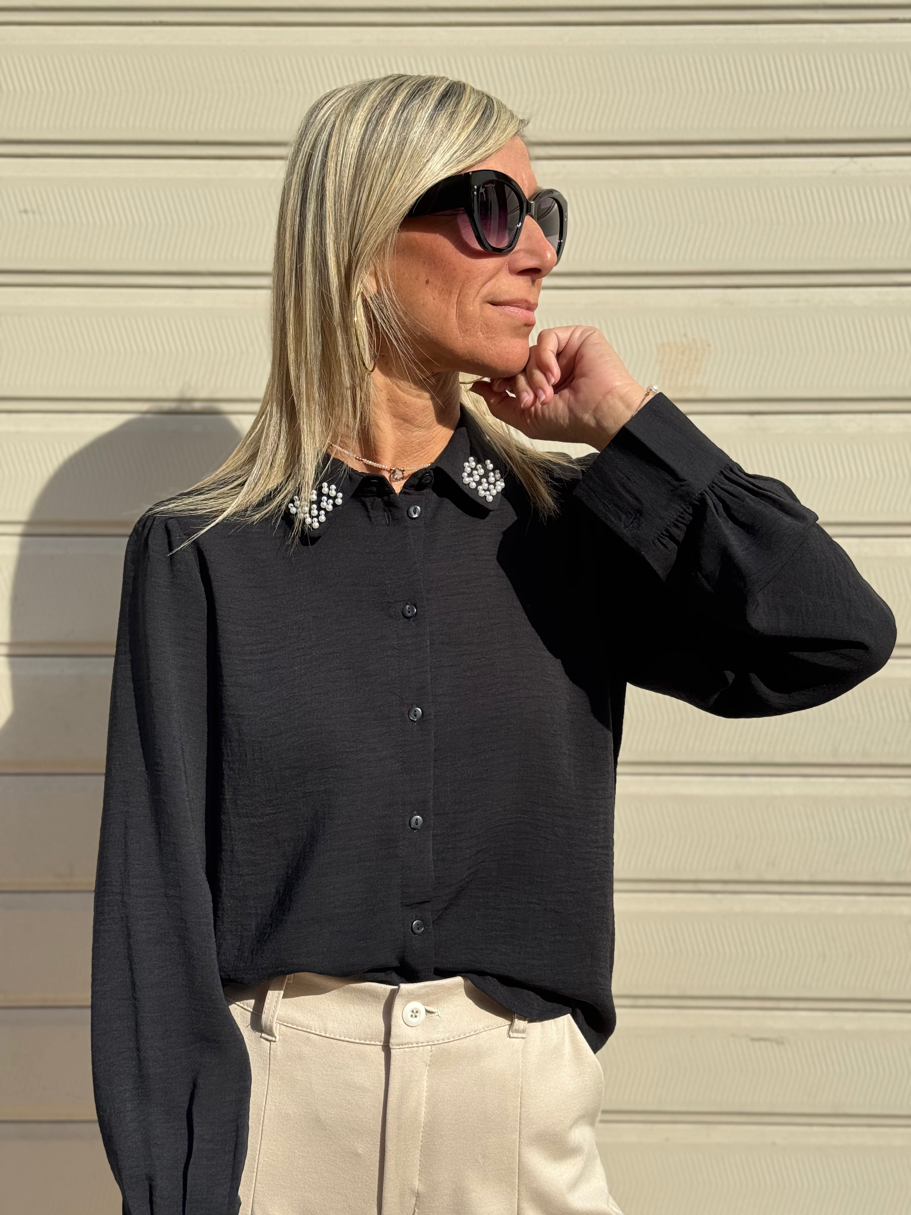Camicia colletto perle jdy