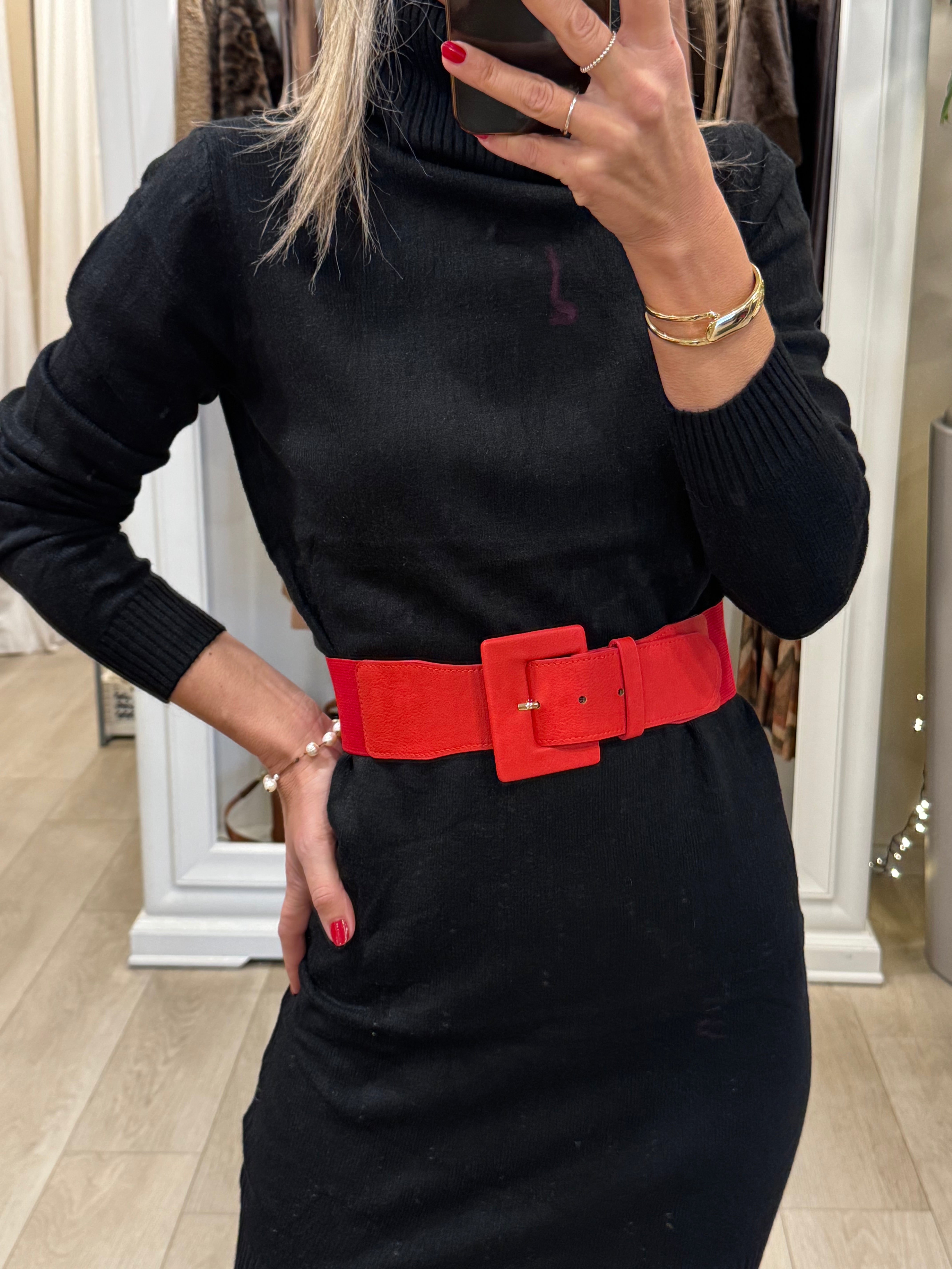 Cintura Fibbia Ecopelle