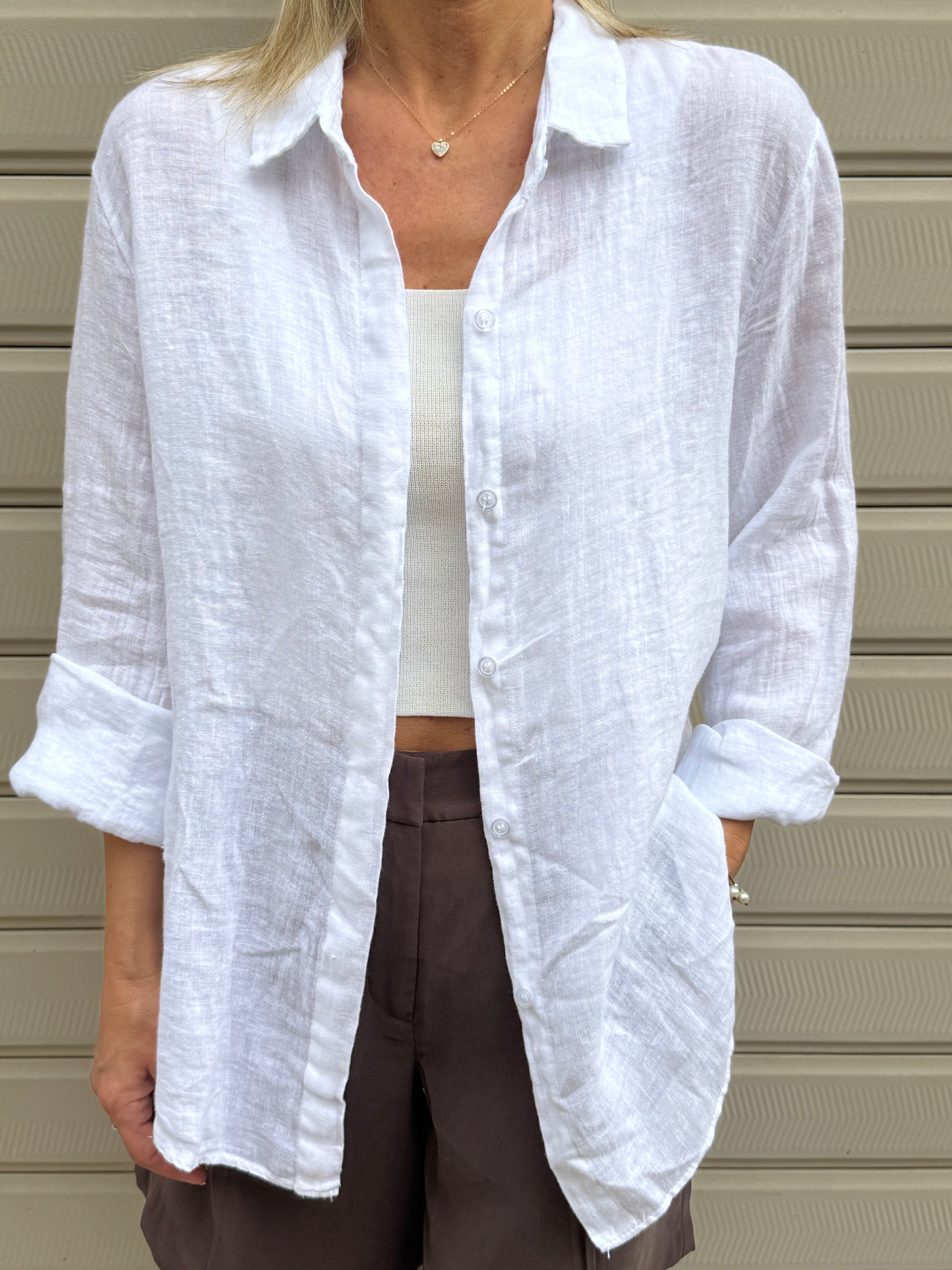 Camicia lino adora