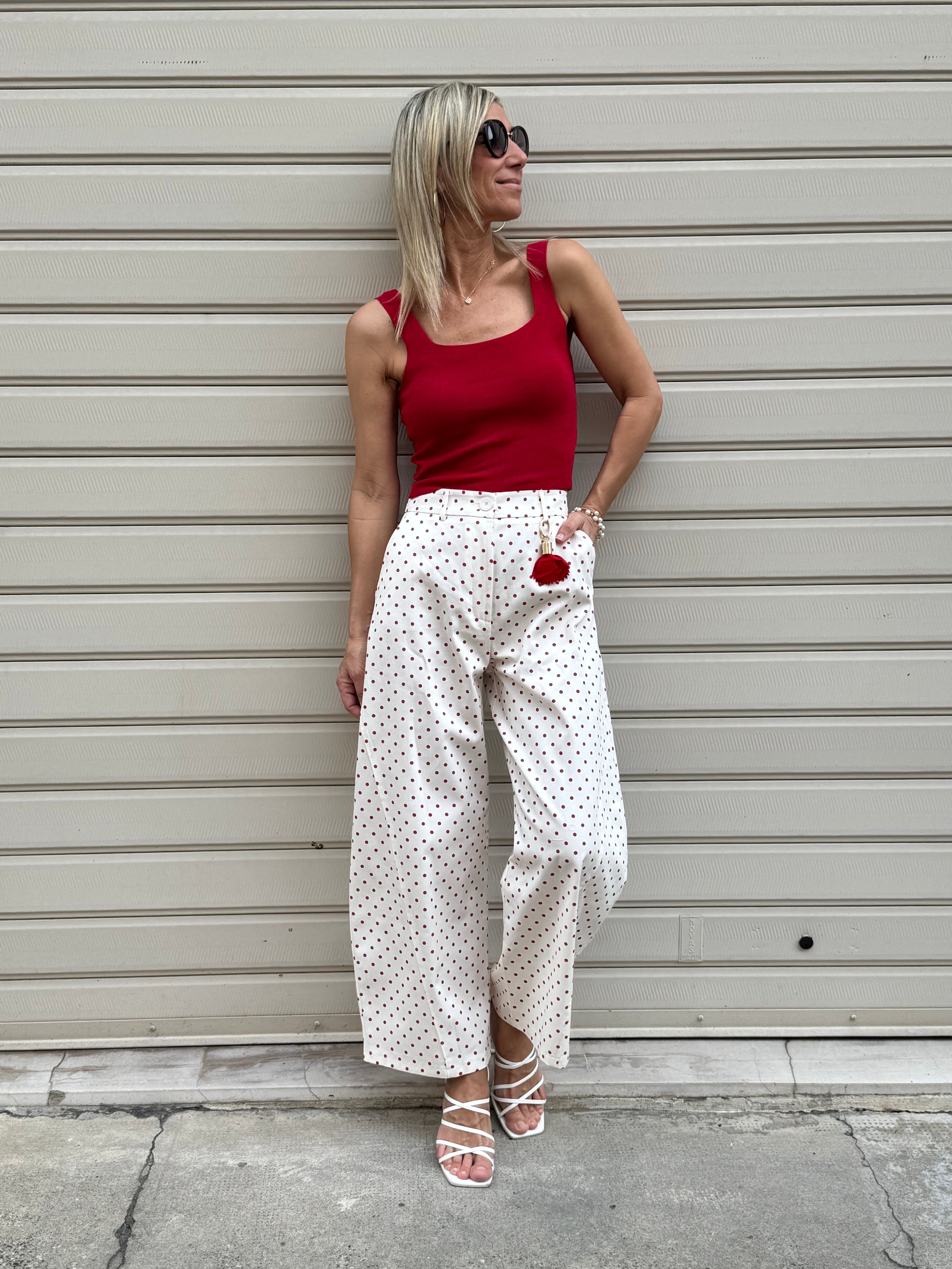 Pantalone barrel pois imperial