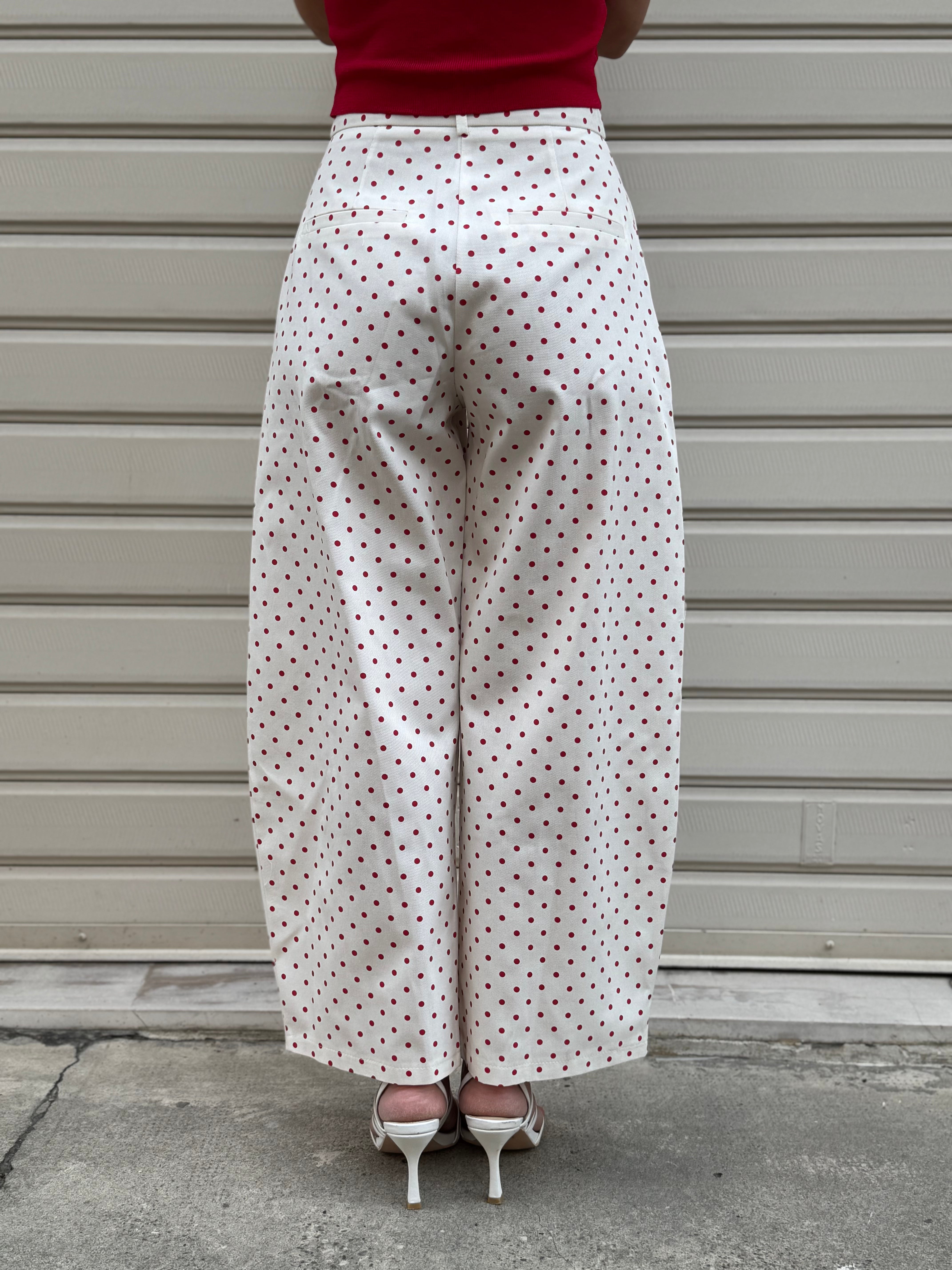 Pantalone barrel pois imperial