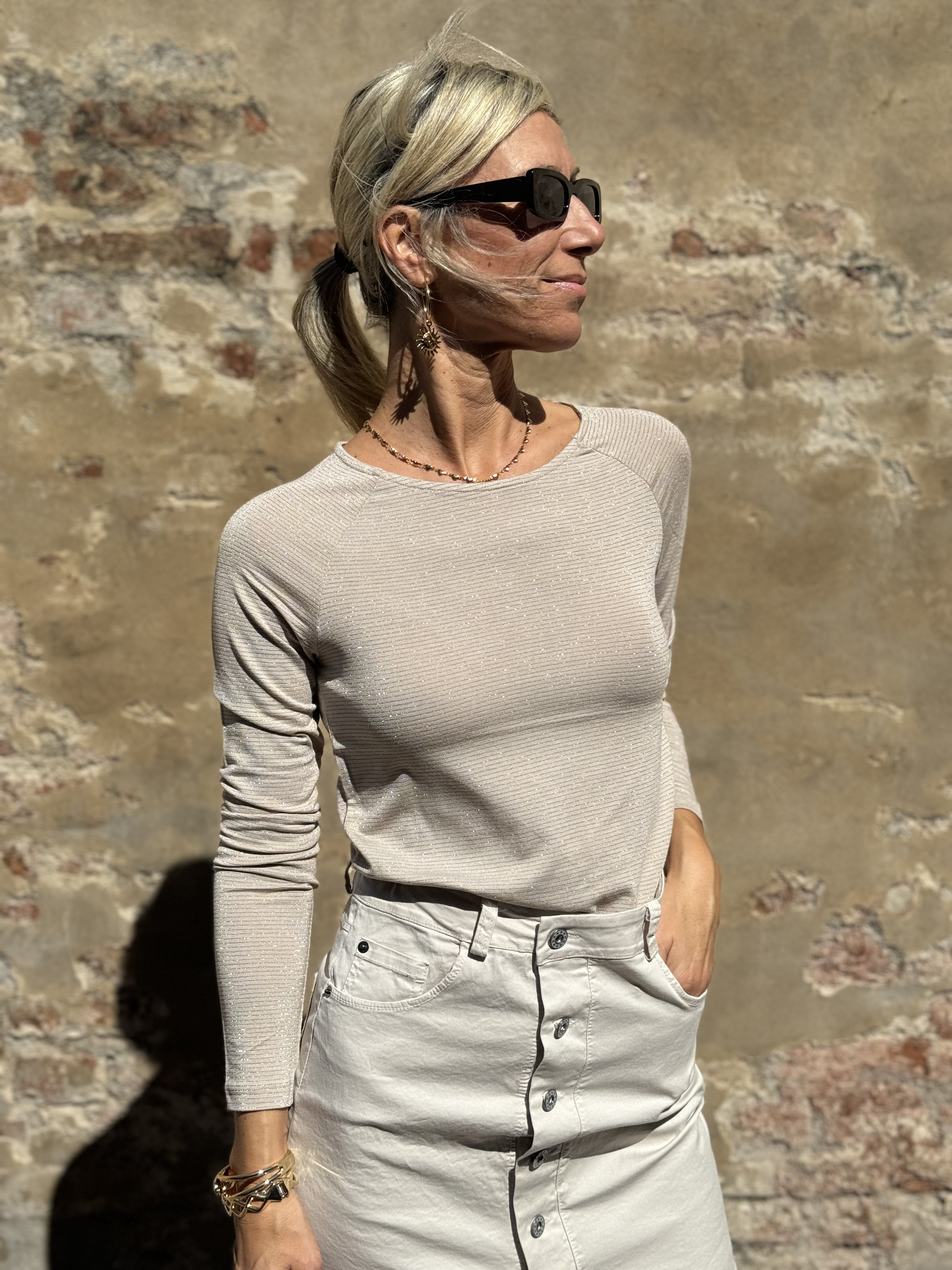 Maglia Girocollo Lurex