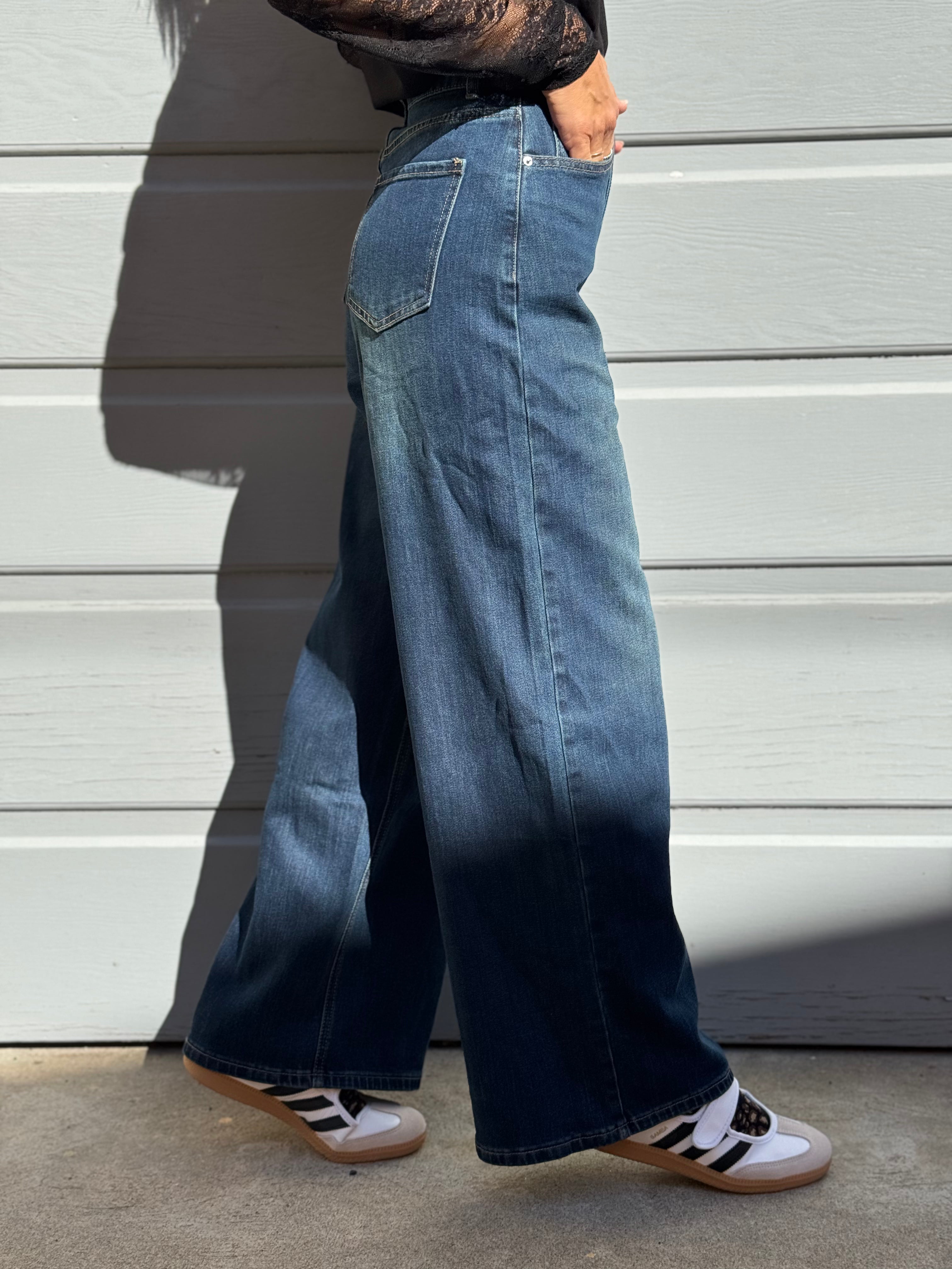 Jeans palazzo blu adora