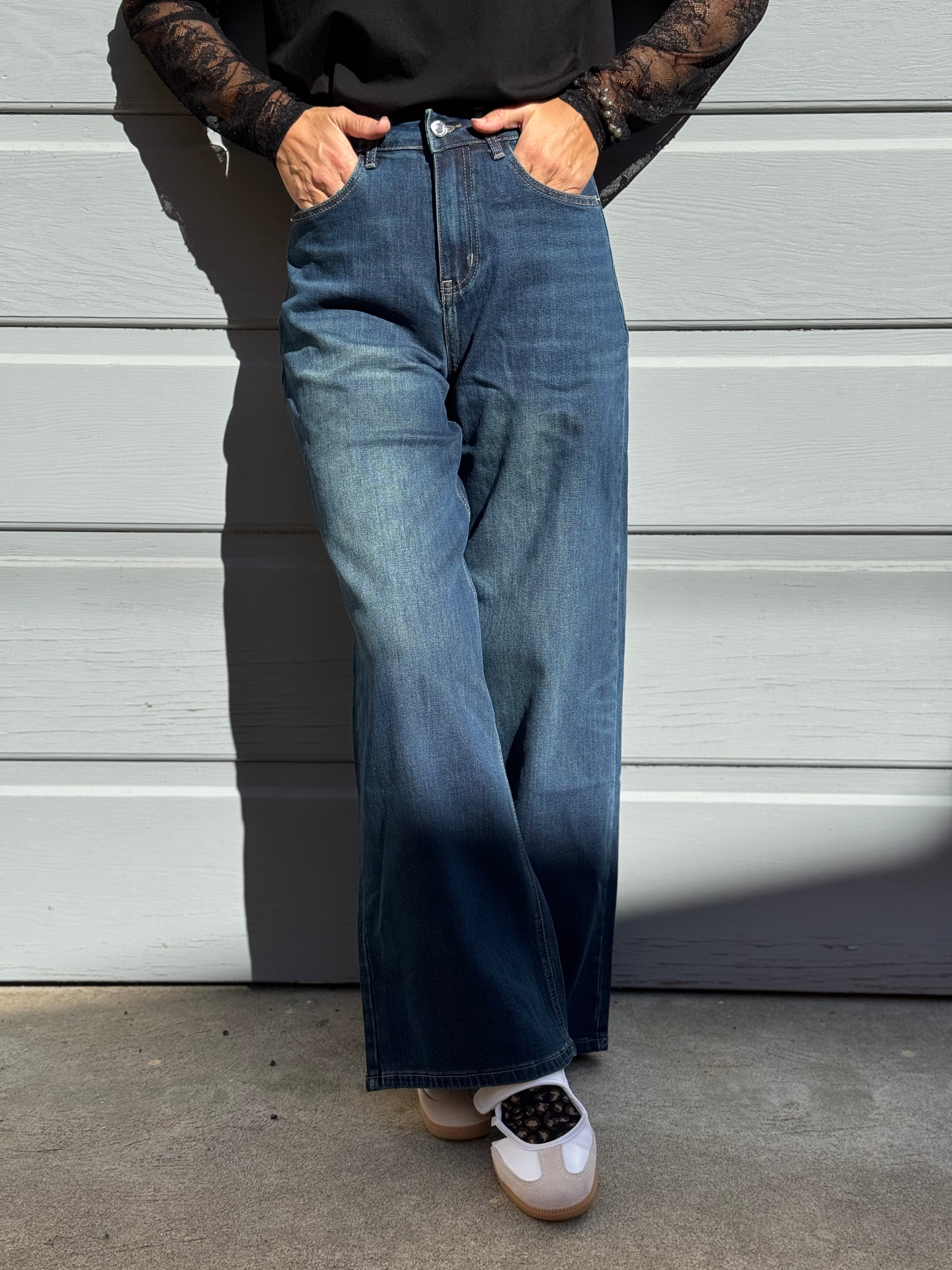 Jeans palazzo blu adora