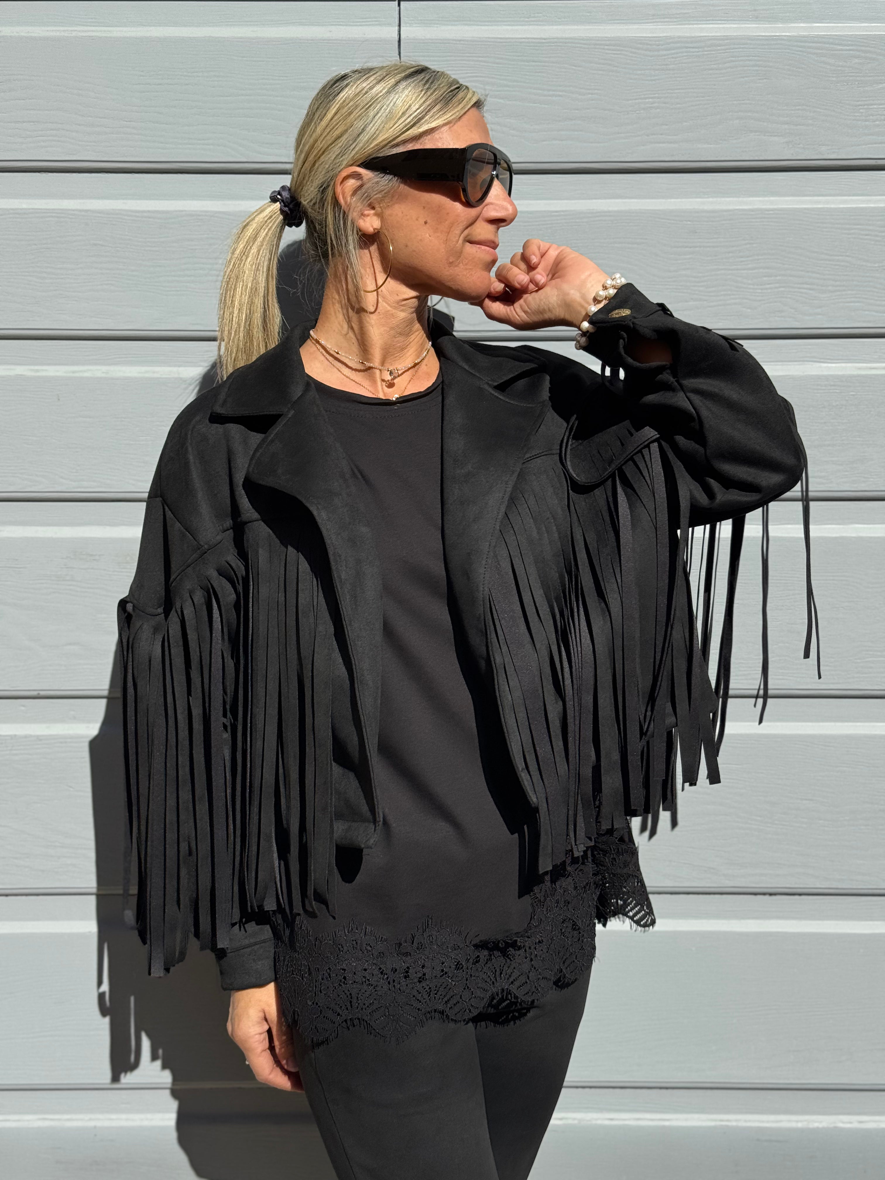 Giacca dainetto frange