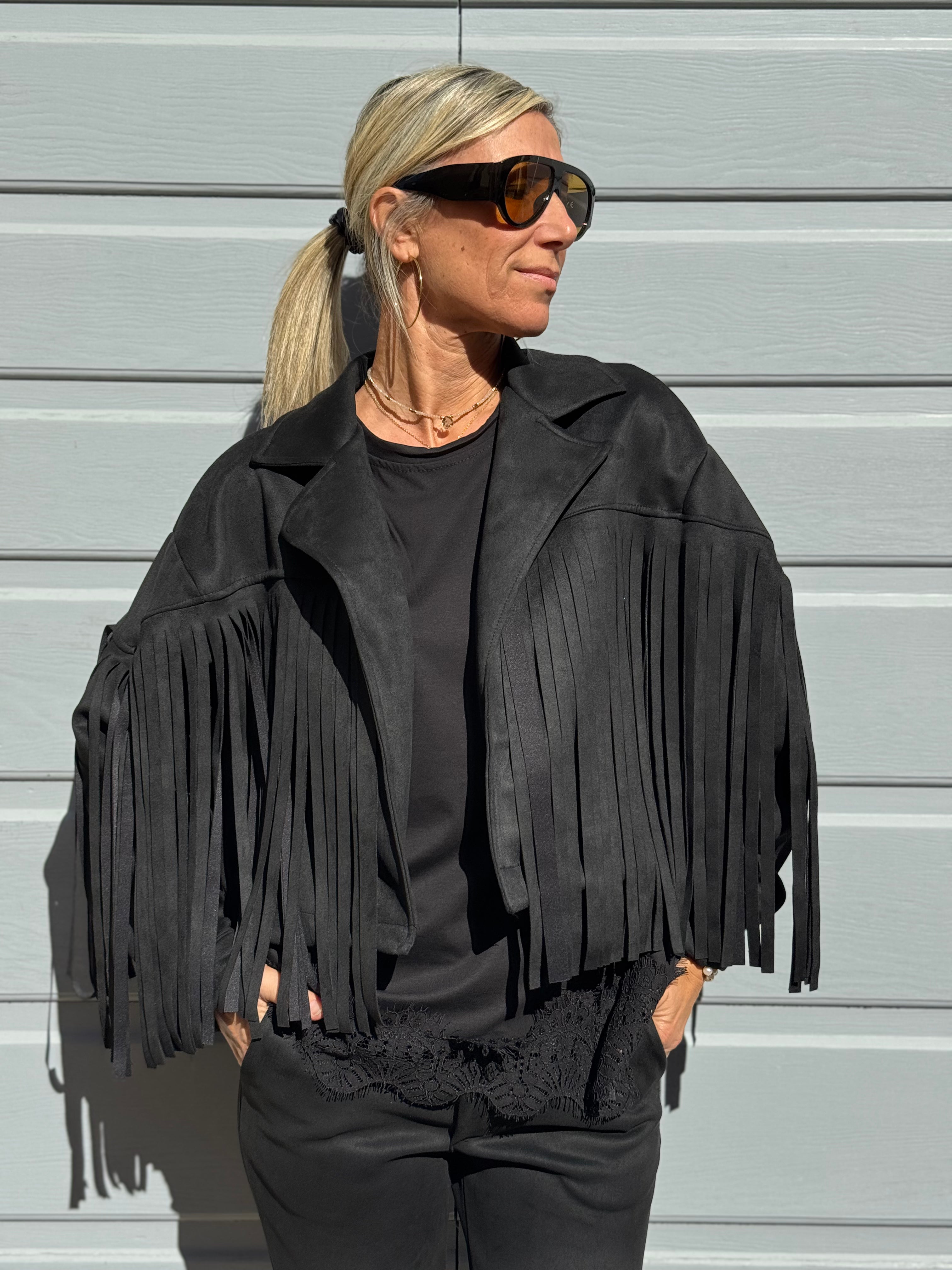 Giacca dainetto frange