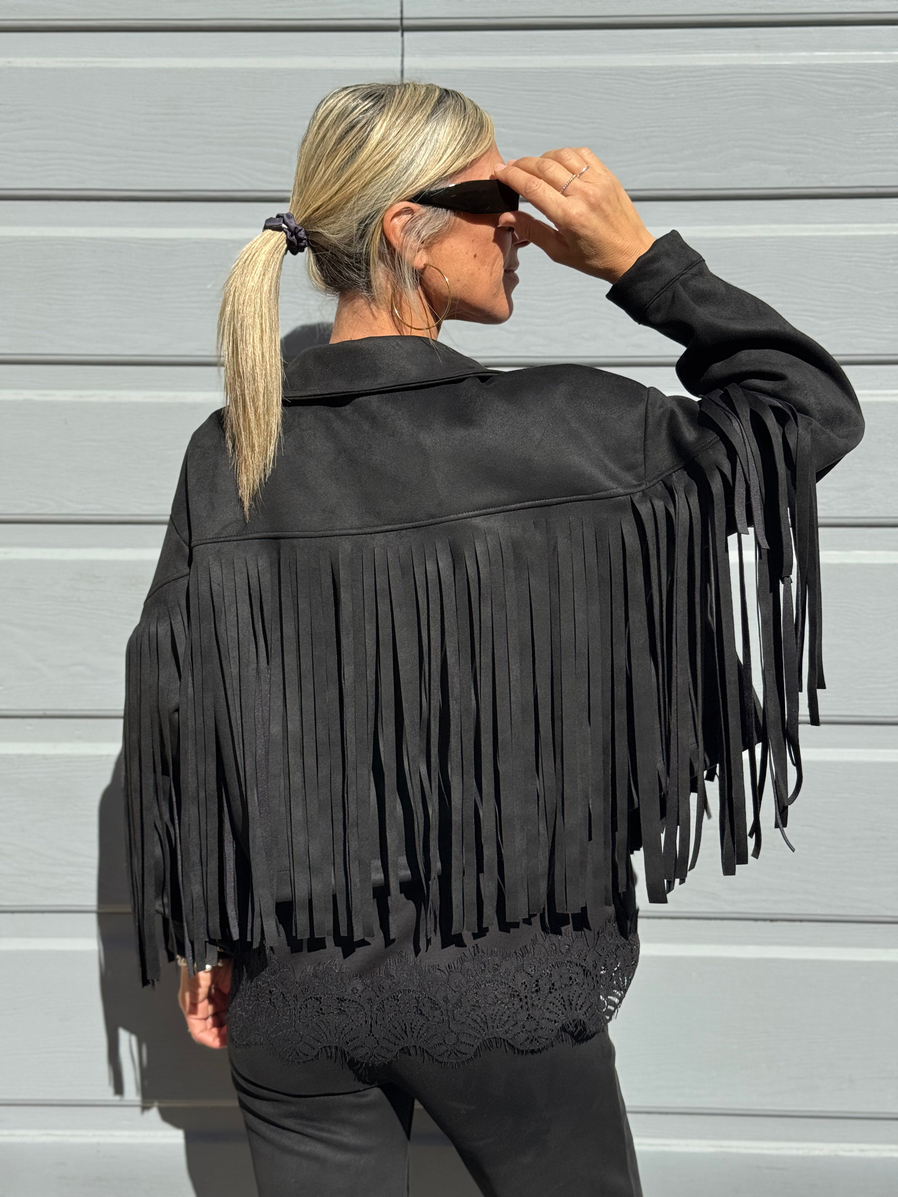 Giacca dainetto frange