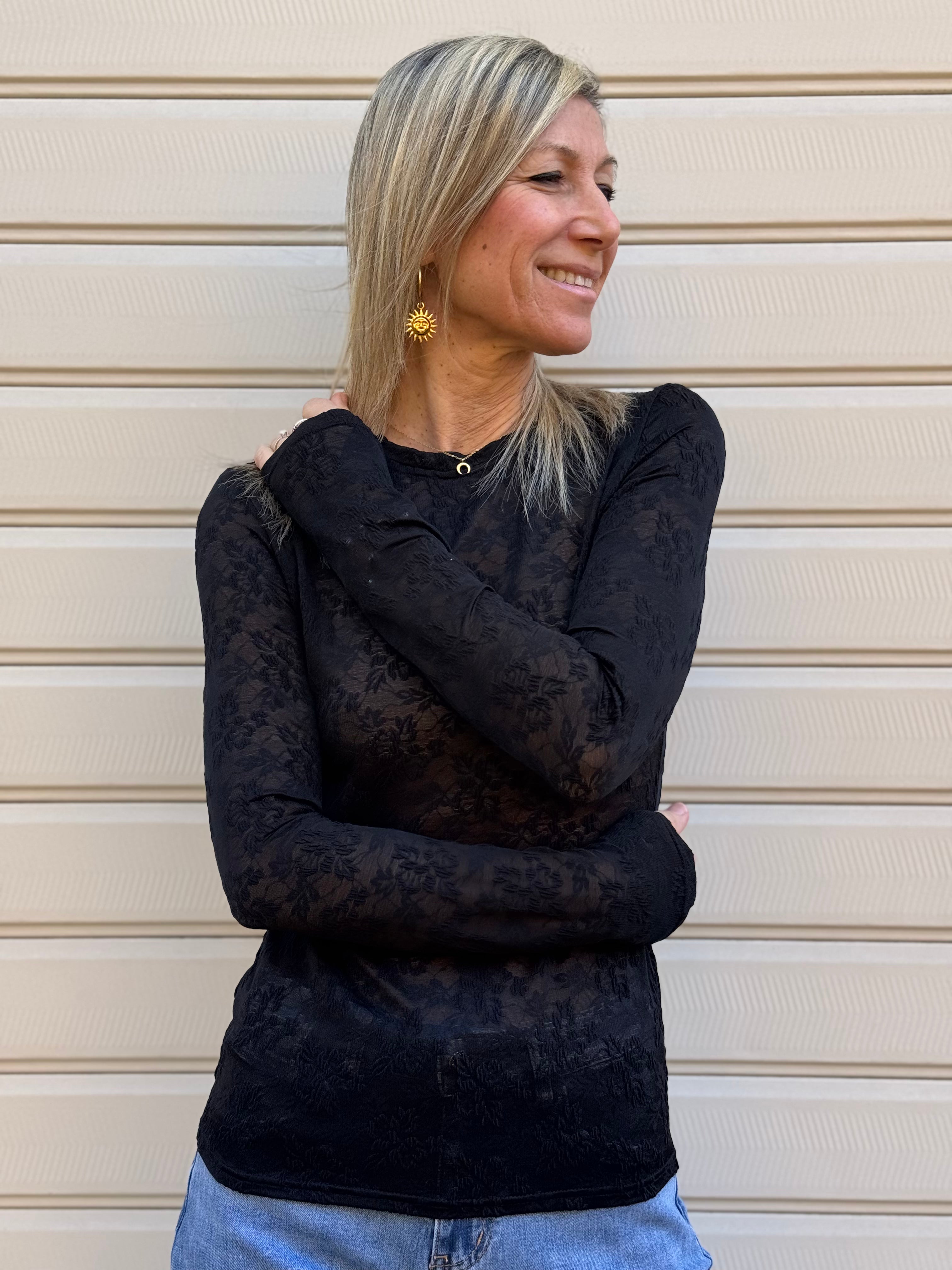 Maglia pizzo devorè adora