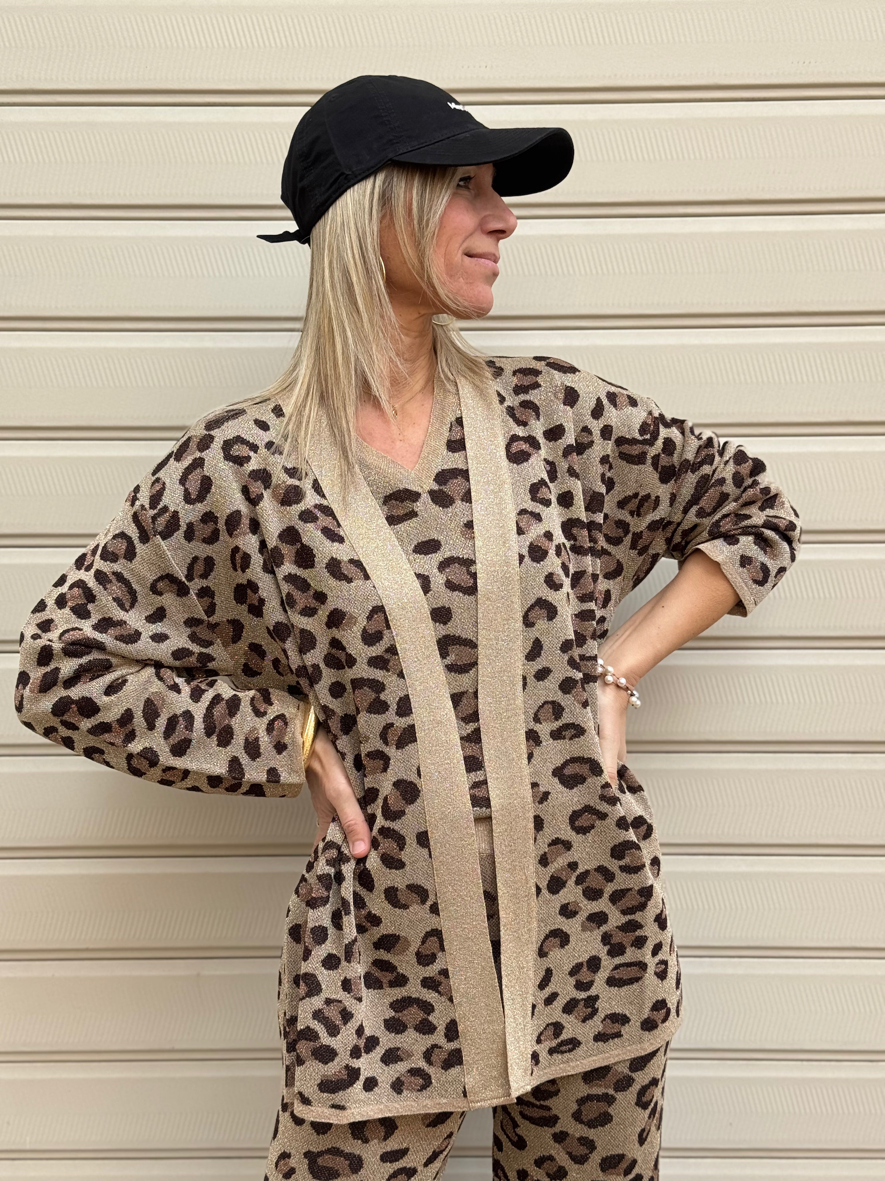 Cardigan kimono maculato kontatto