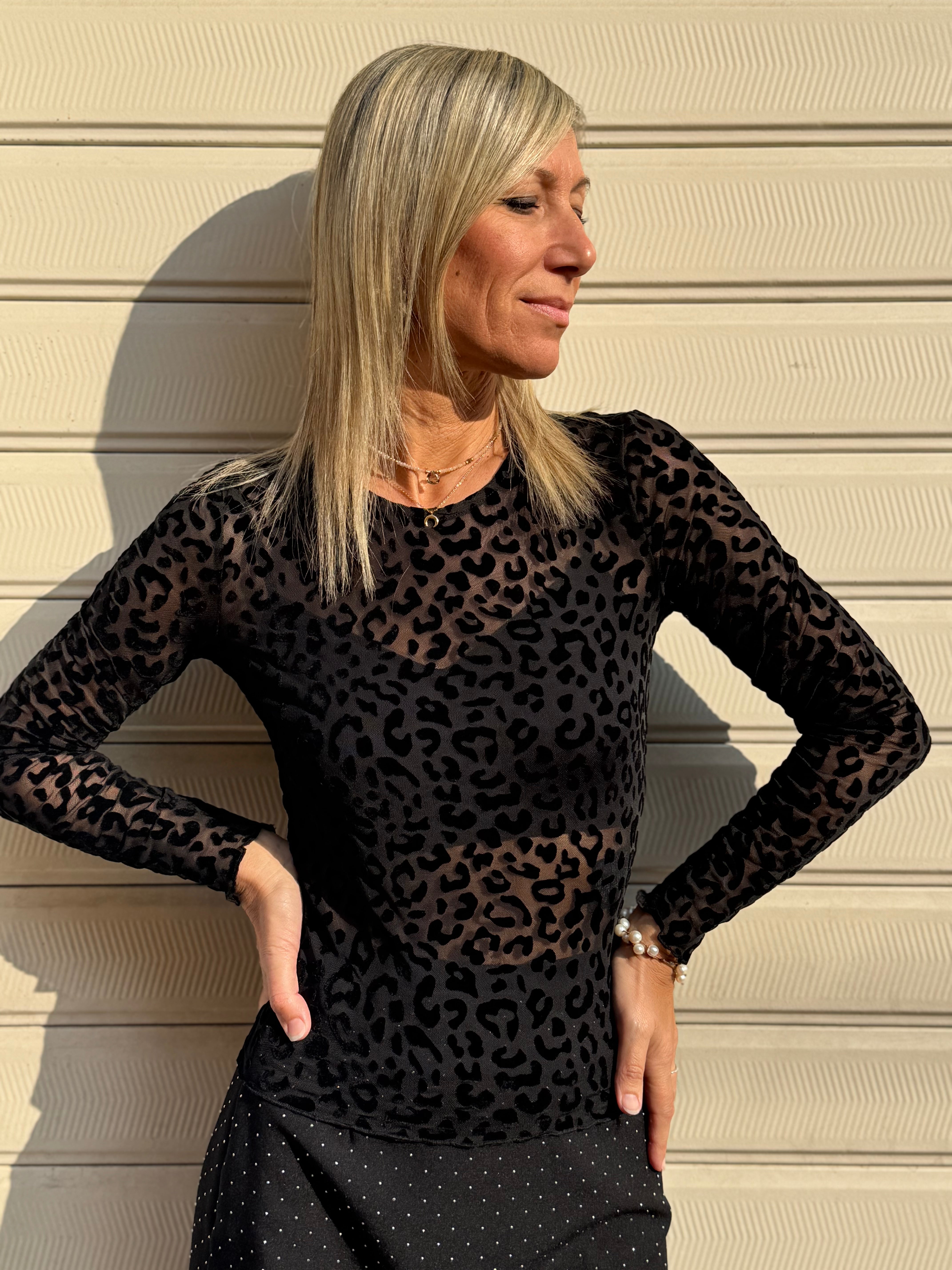 Maglia ricamo velluto jdy