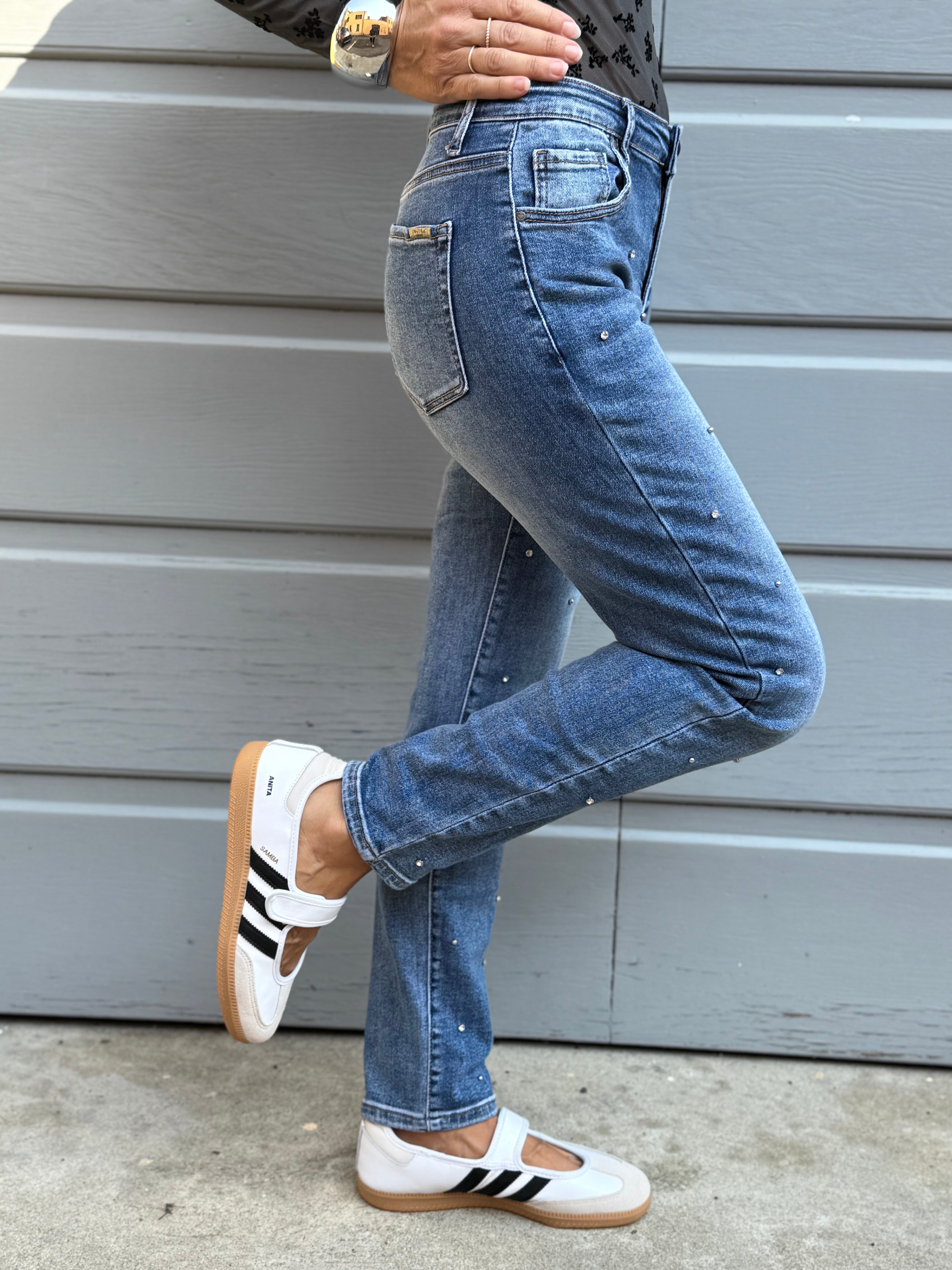 Jeans sigaretta gioiello mimì